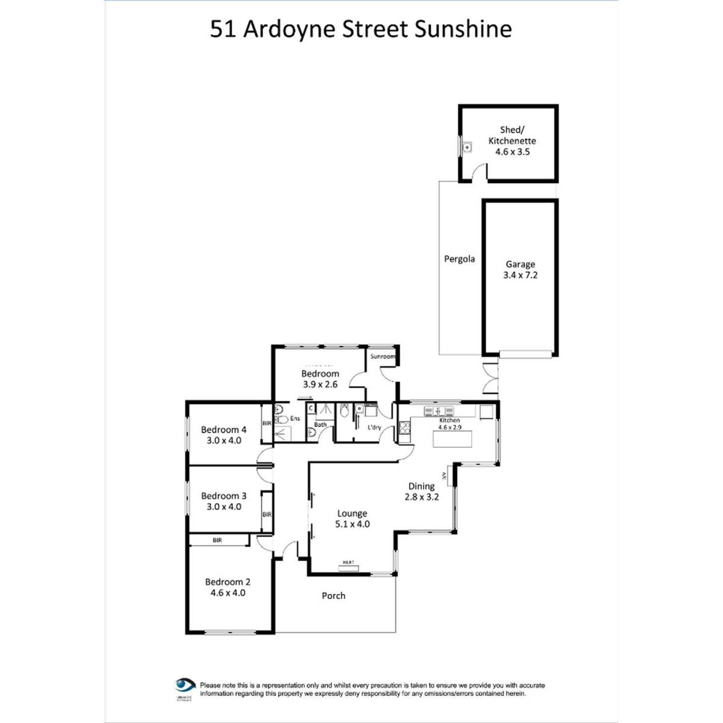 Floorplan of Homely house listing, 51 Ardoyne Street, Sunshine VIC 3020