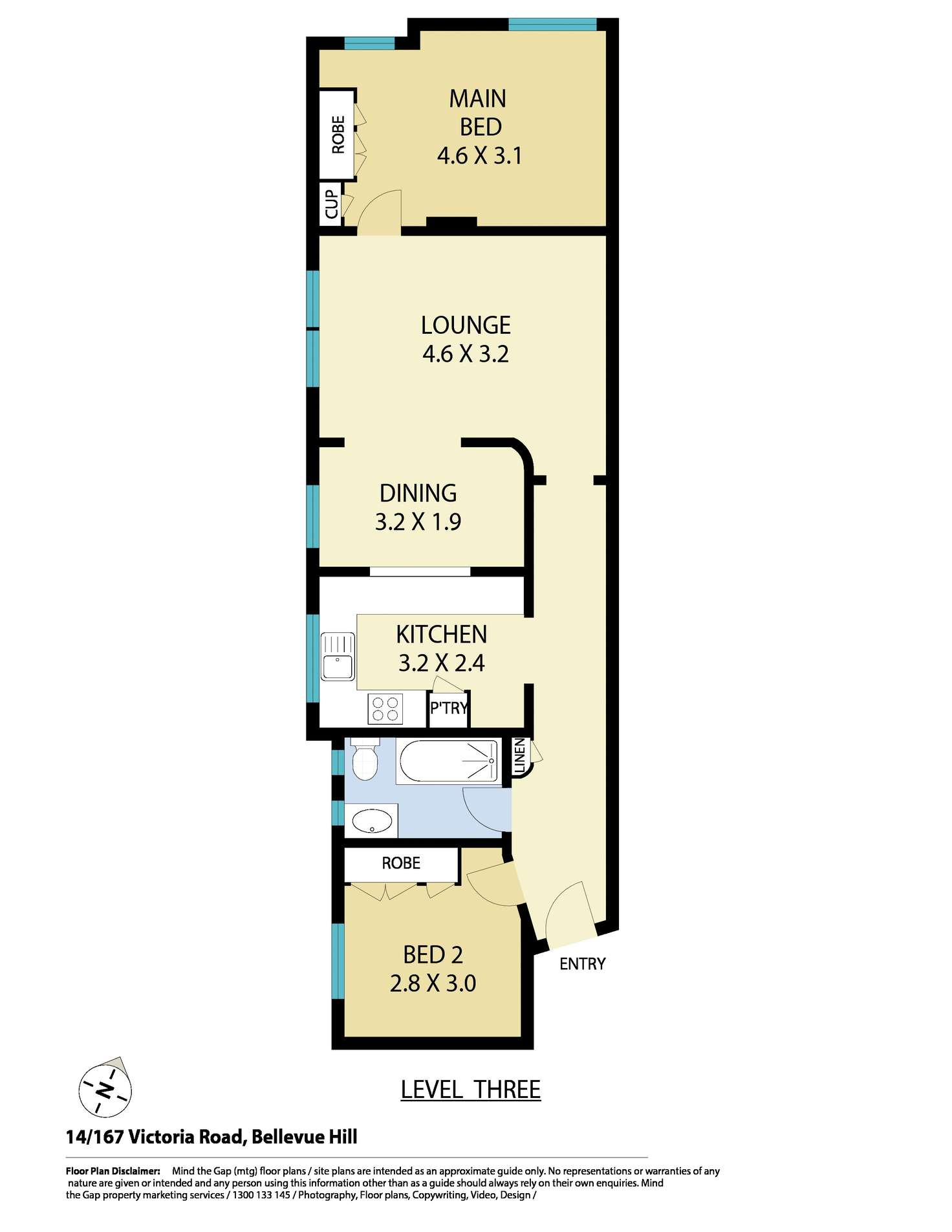 Floorplan of Homely apartment listing, 14/167 Victoria Road, Bellevue Hill NSW 2023