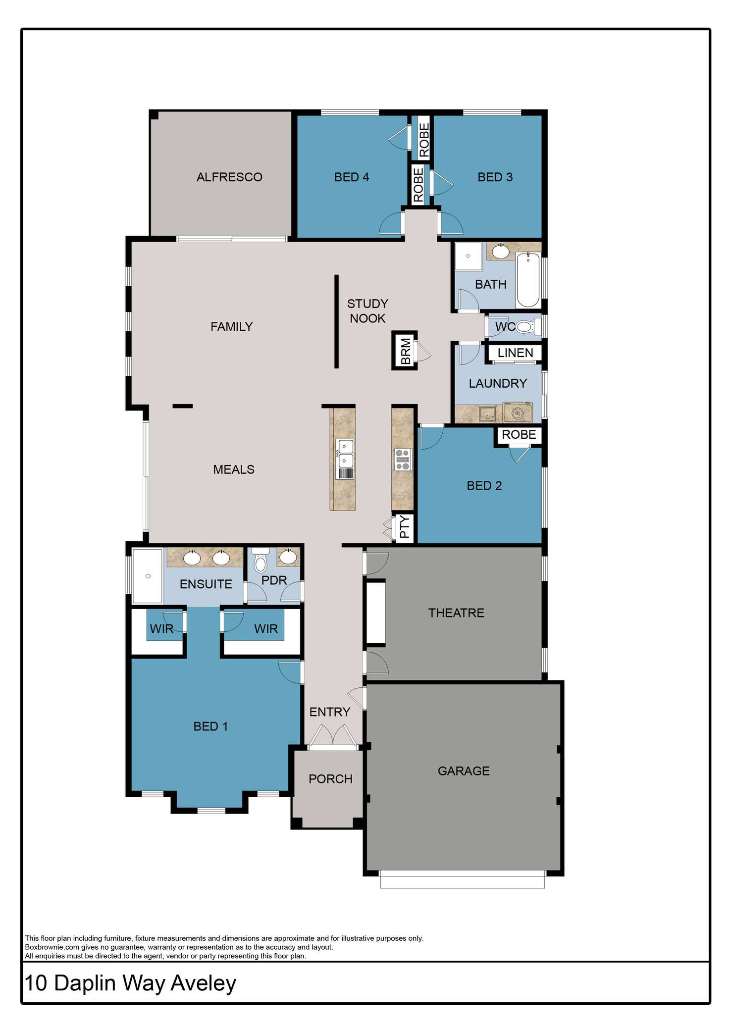 Floorplan of Homely house listing, 10 Daplin Way, Aveley WA 6069