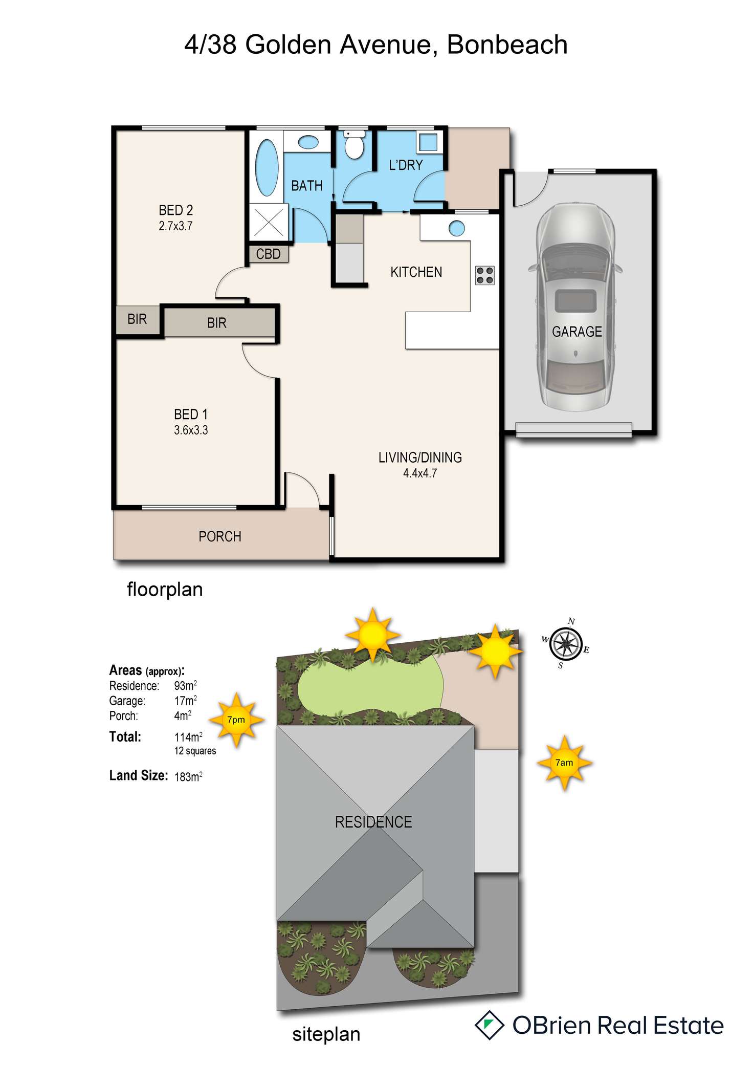 Floorplan of Homely unit listing, 4/38 Golden Avenue, Bonbeach VIC 3196