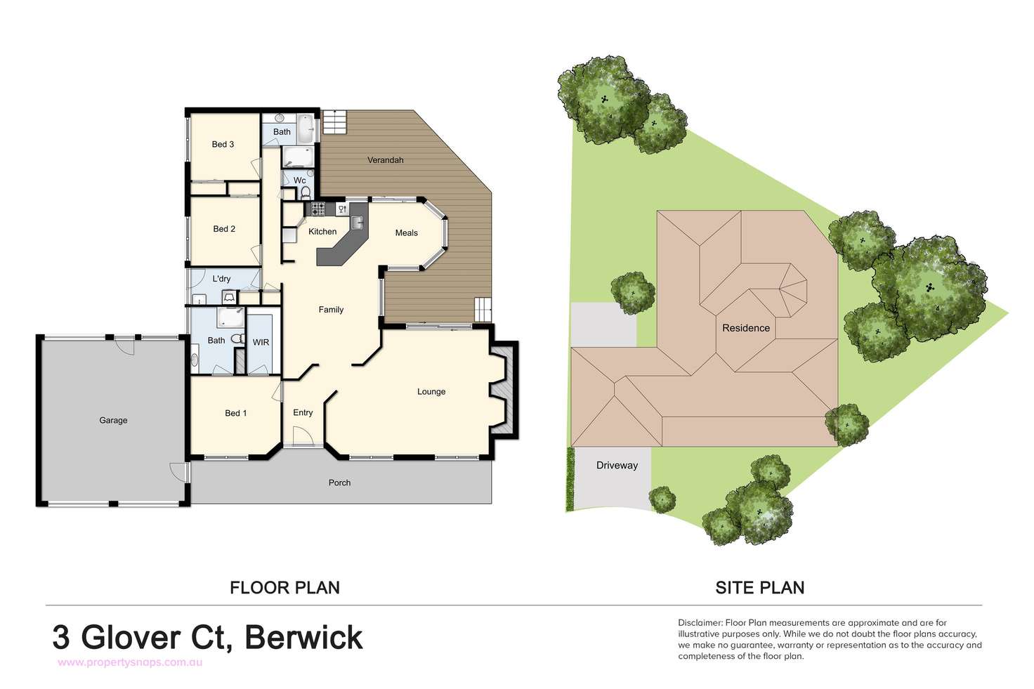 Floorplan of Homely house listing, 3 Glover Court, Berwick VIC 3806