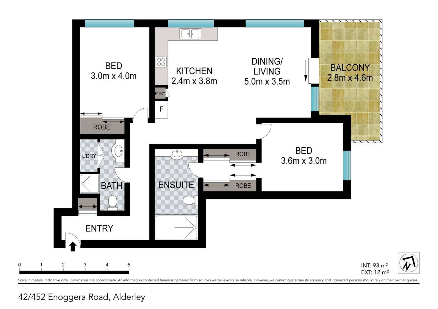 Floorplan of Homely unit listing, 42/452 Enoggera Road, Alderley QLD 4051