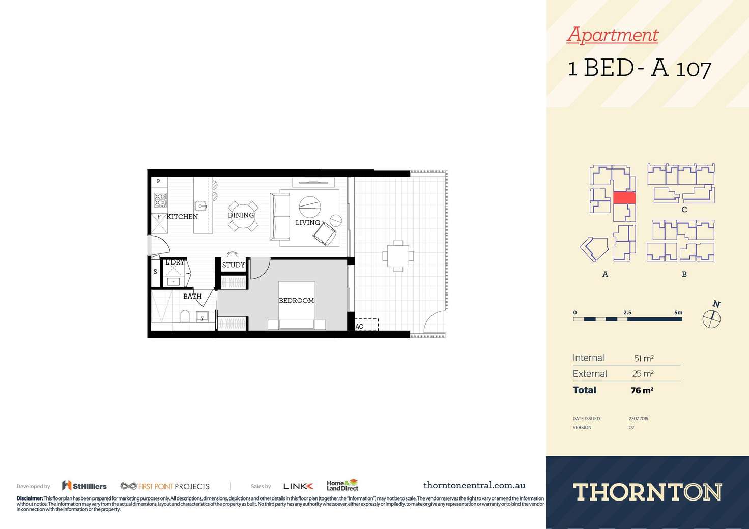 Floorplan of Homely apartment listing, 107/81A Lord Sheffield Circuit, Penrith NSW 2750