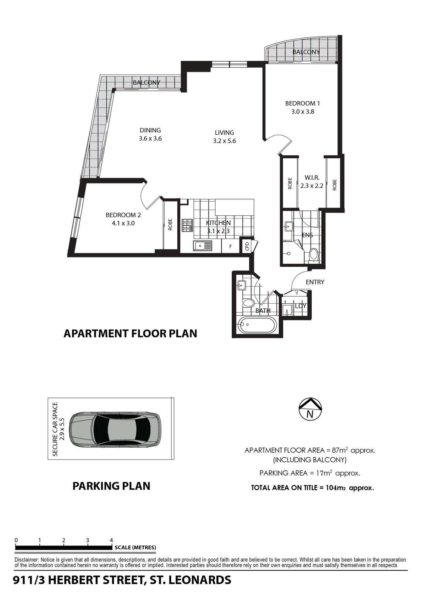 Floorplan of Homely apartment listing, 911/3 Herbert Street, St Leonards NSW 2065