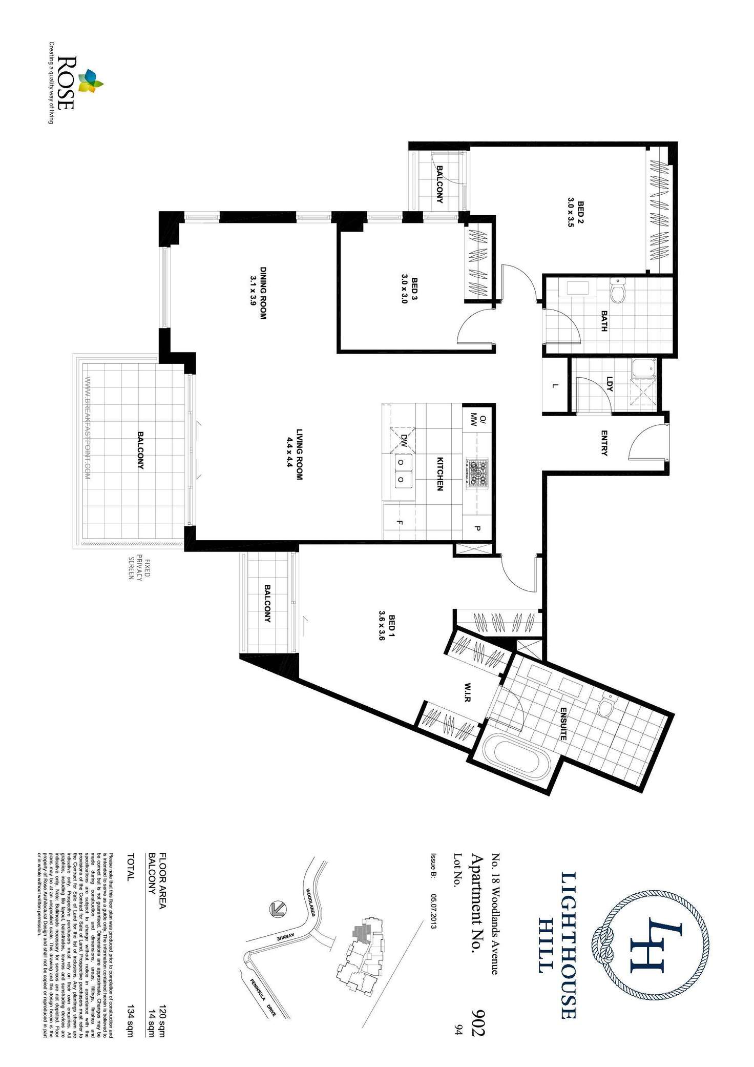Floorplan of Homely apartment listing, 902/18 Woodlands Avenue, Breakfast Point NSW 2137