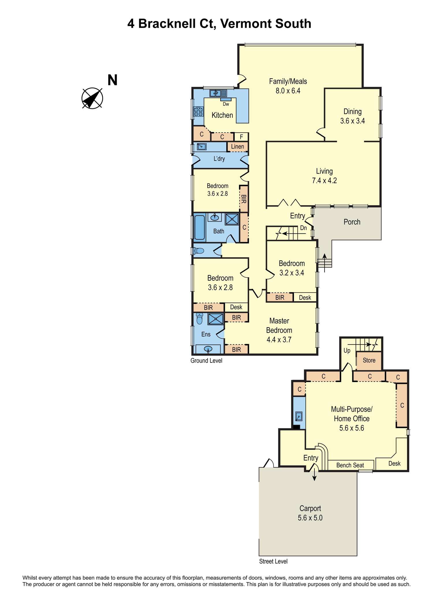 Floorplan of Homely house listing, 4 Bracknell Court, Vermont South VIC 3133