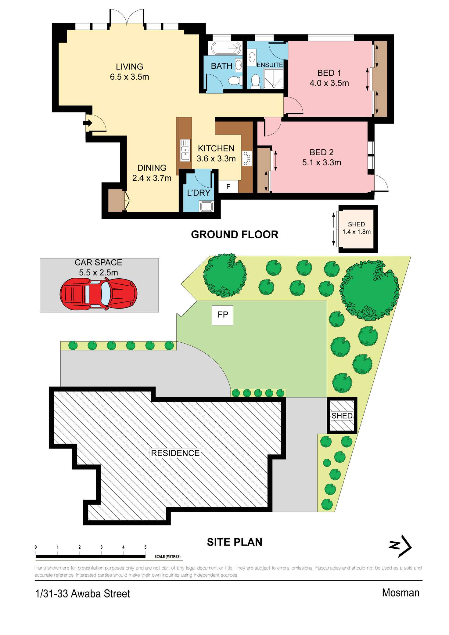 Floorplan of Homely apartment listing, 1/31-33 Awaba Street, Mosman NSW 2088
