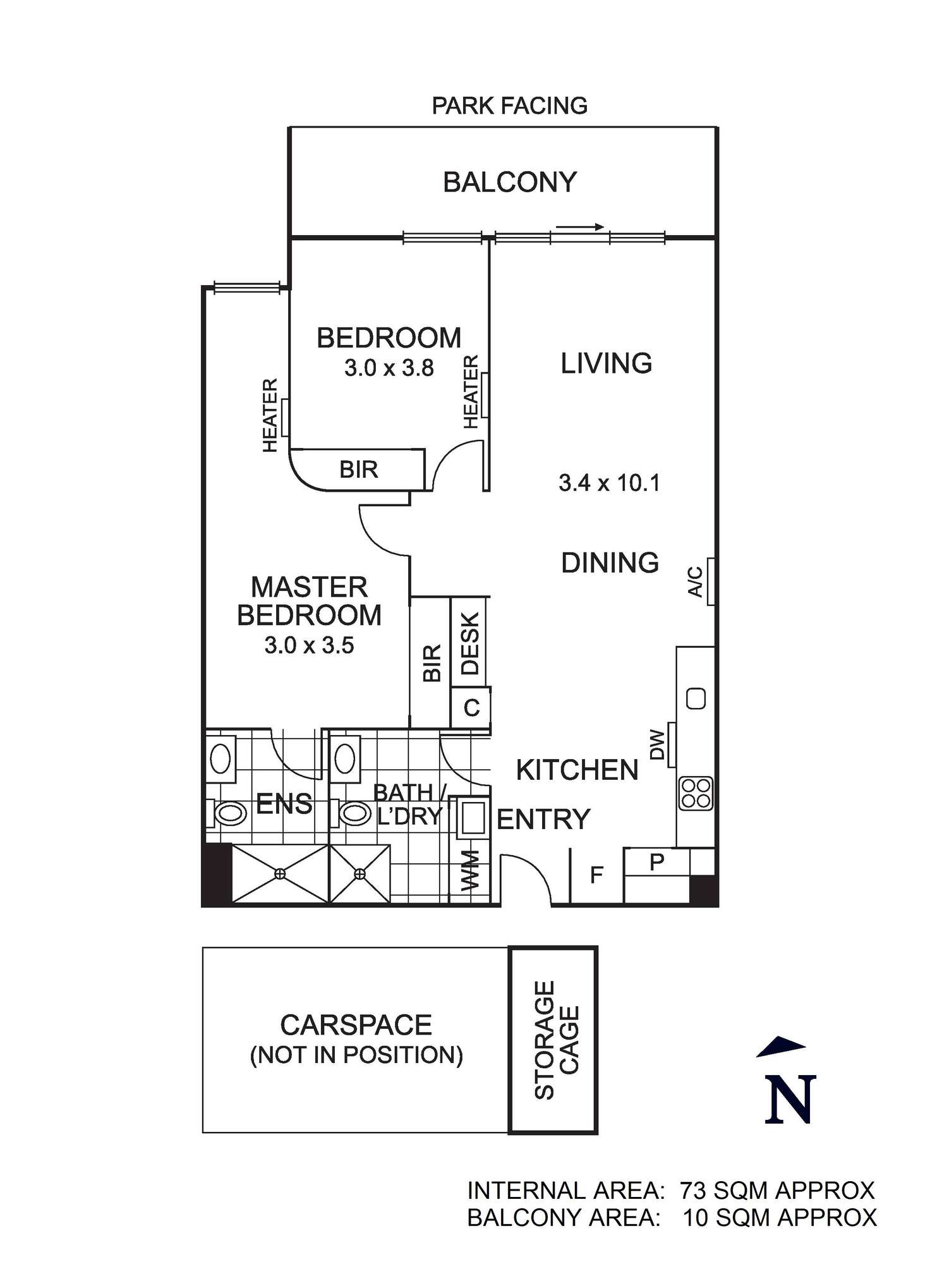 Floorplan of Homely apartment listing, D305/50 Albert Street, Brunswick East VIC 3057