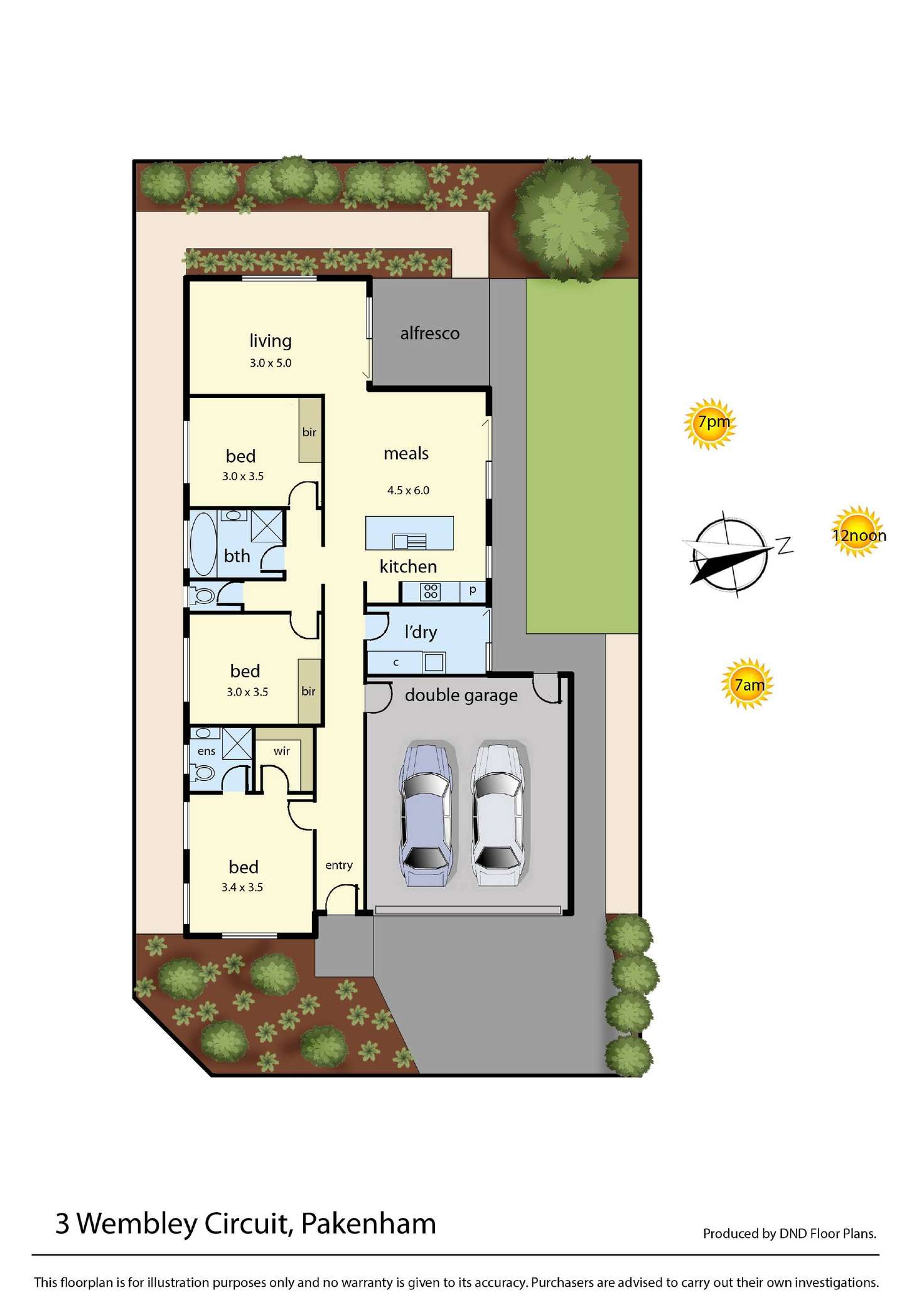 Floorplan of Homely house listing, 3 Wembley Circuit, Pakenham VIC 3810