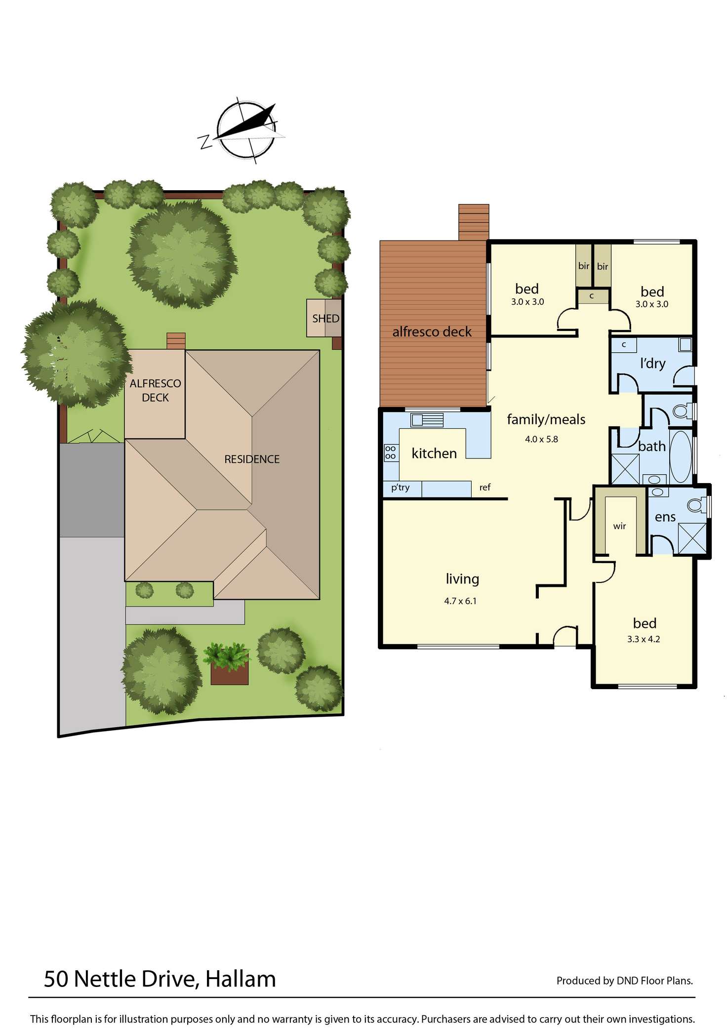 Floorplan of Homely house listing, 50 Nettle Drive, Hallam VIC 3803