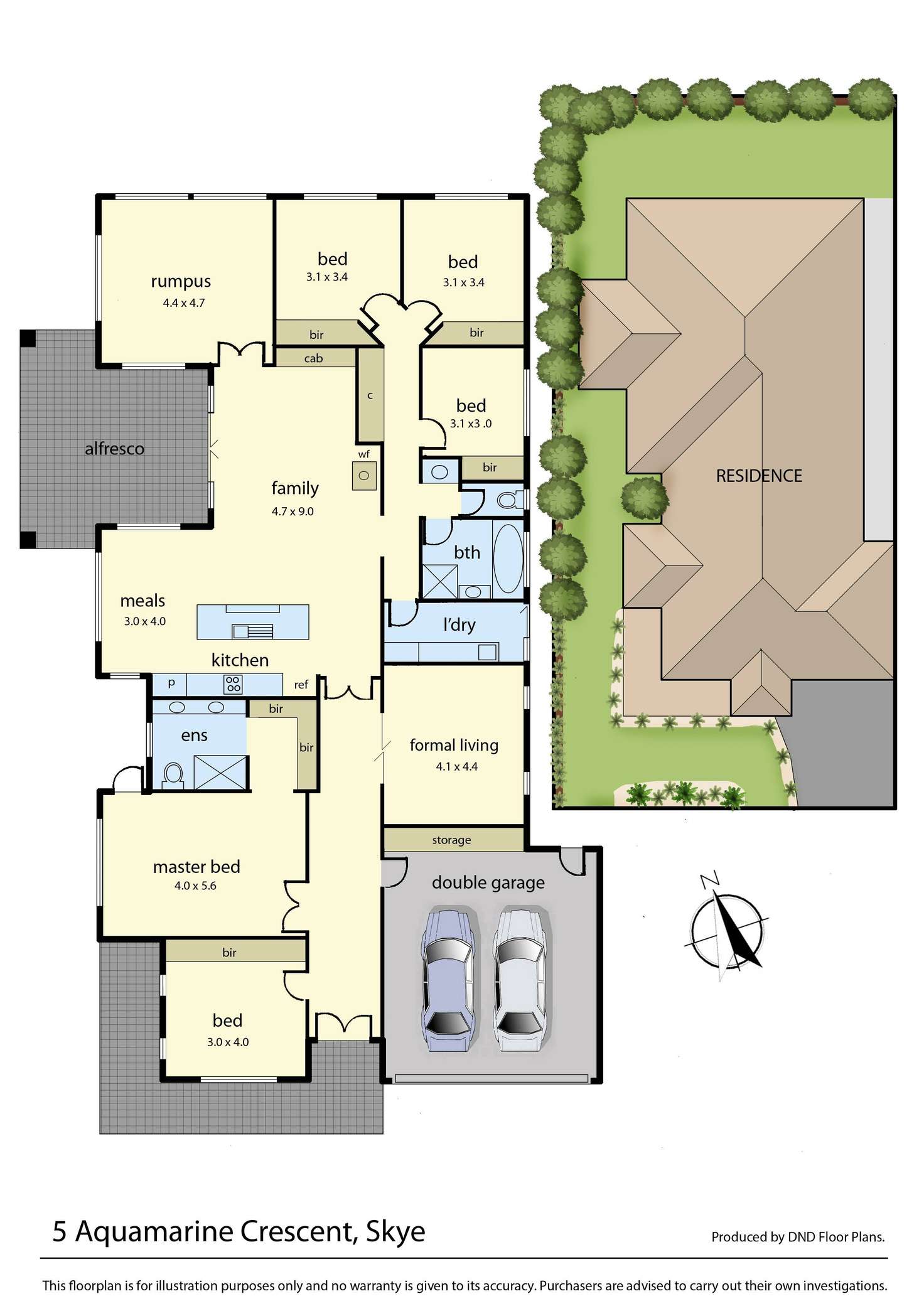 Floorplan of Homely house listing, 5 Aquamarine Crescent, Skye VIC 3977