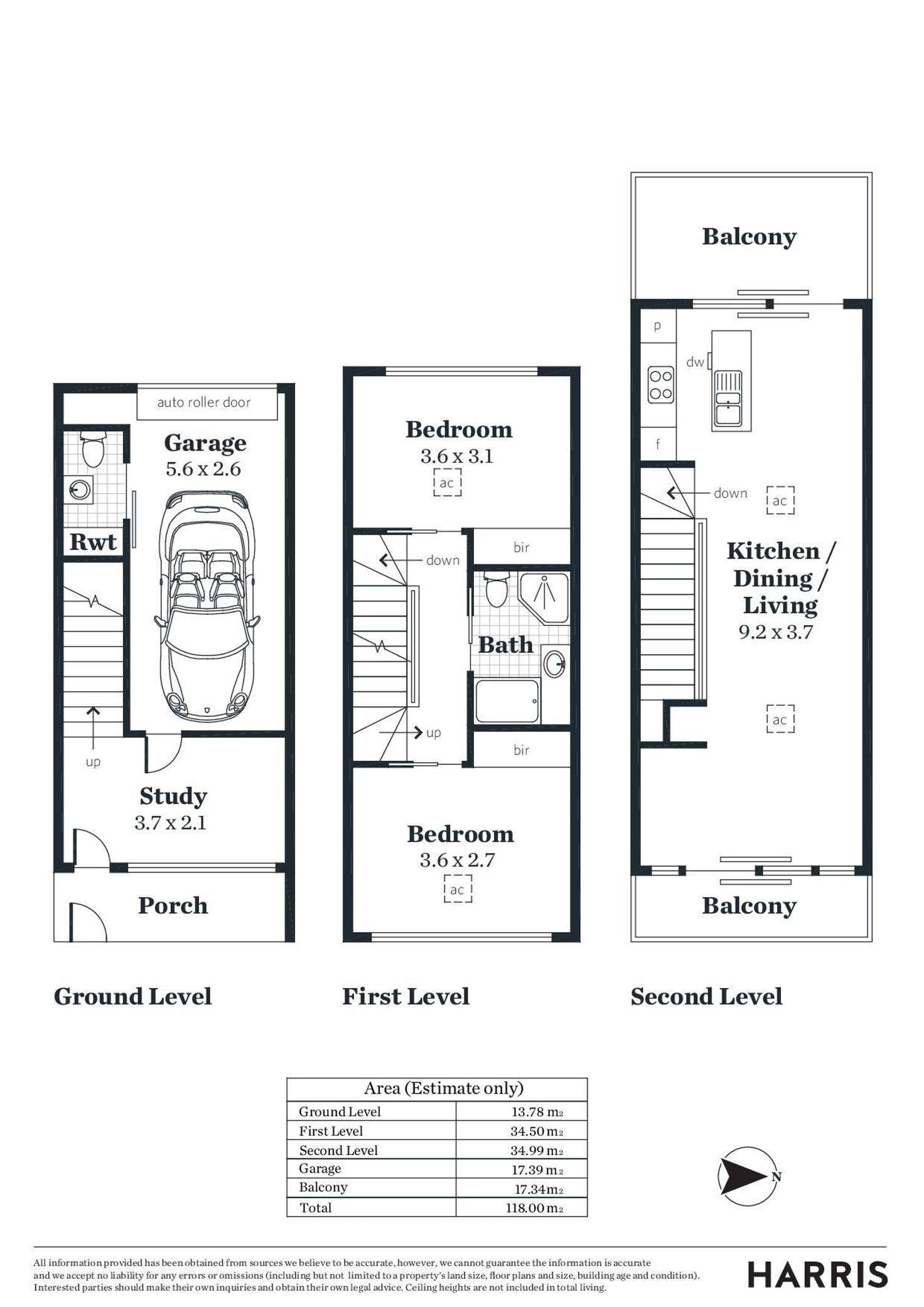 Floorplan of Homely townhouse listing, 79B Lipson Street, Port Adelaide SA 5015