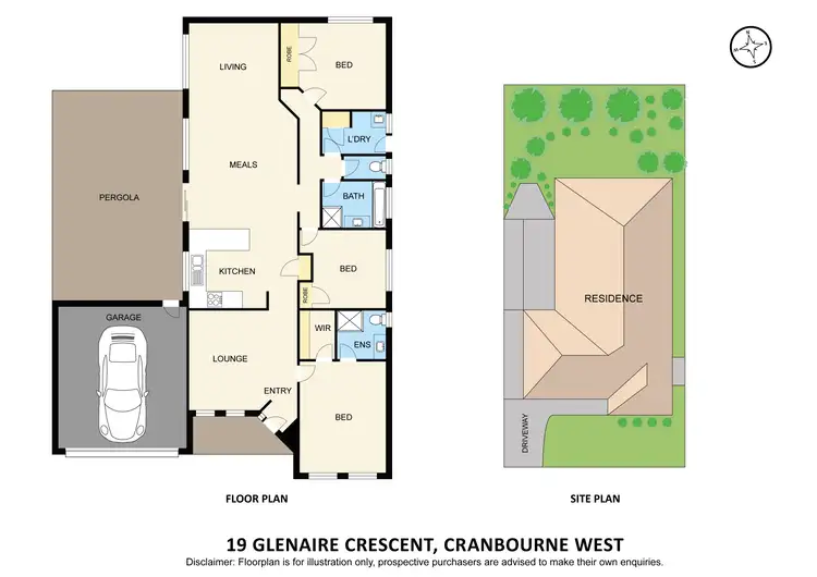Floorplan of Homely house listing, 19 Glenaire Crescent, Cranbourne West VIC 3977