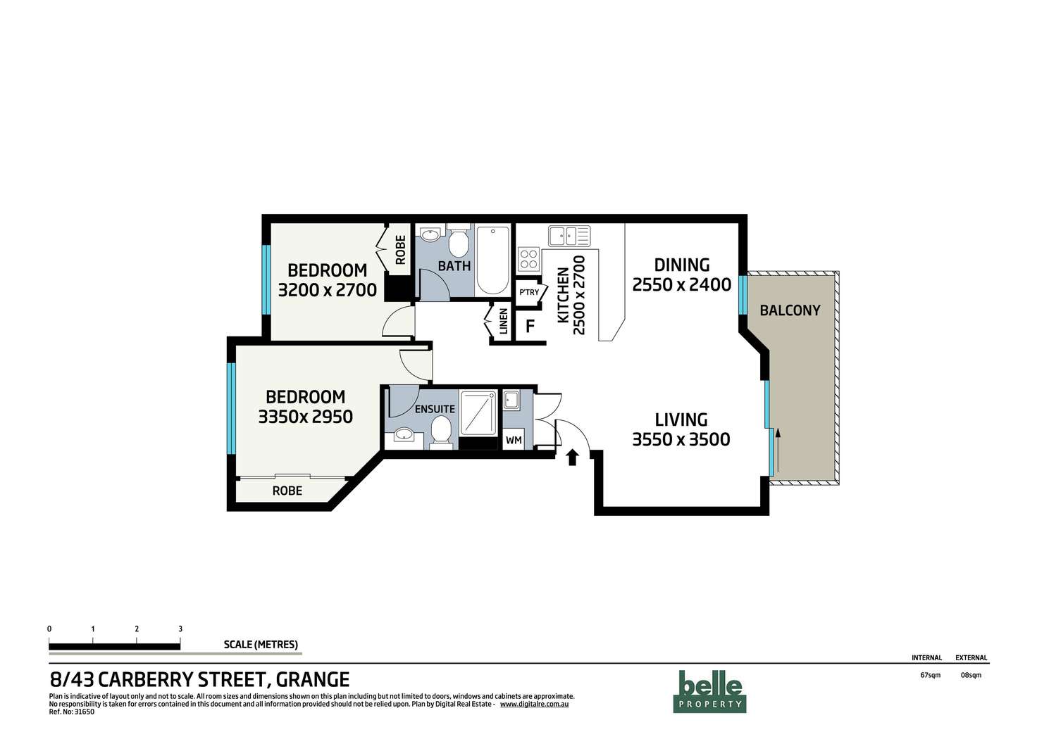 Floorplan of Homely unit listing, 8/43 Carberry Street, Grange QLD 4051