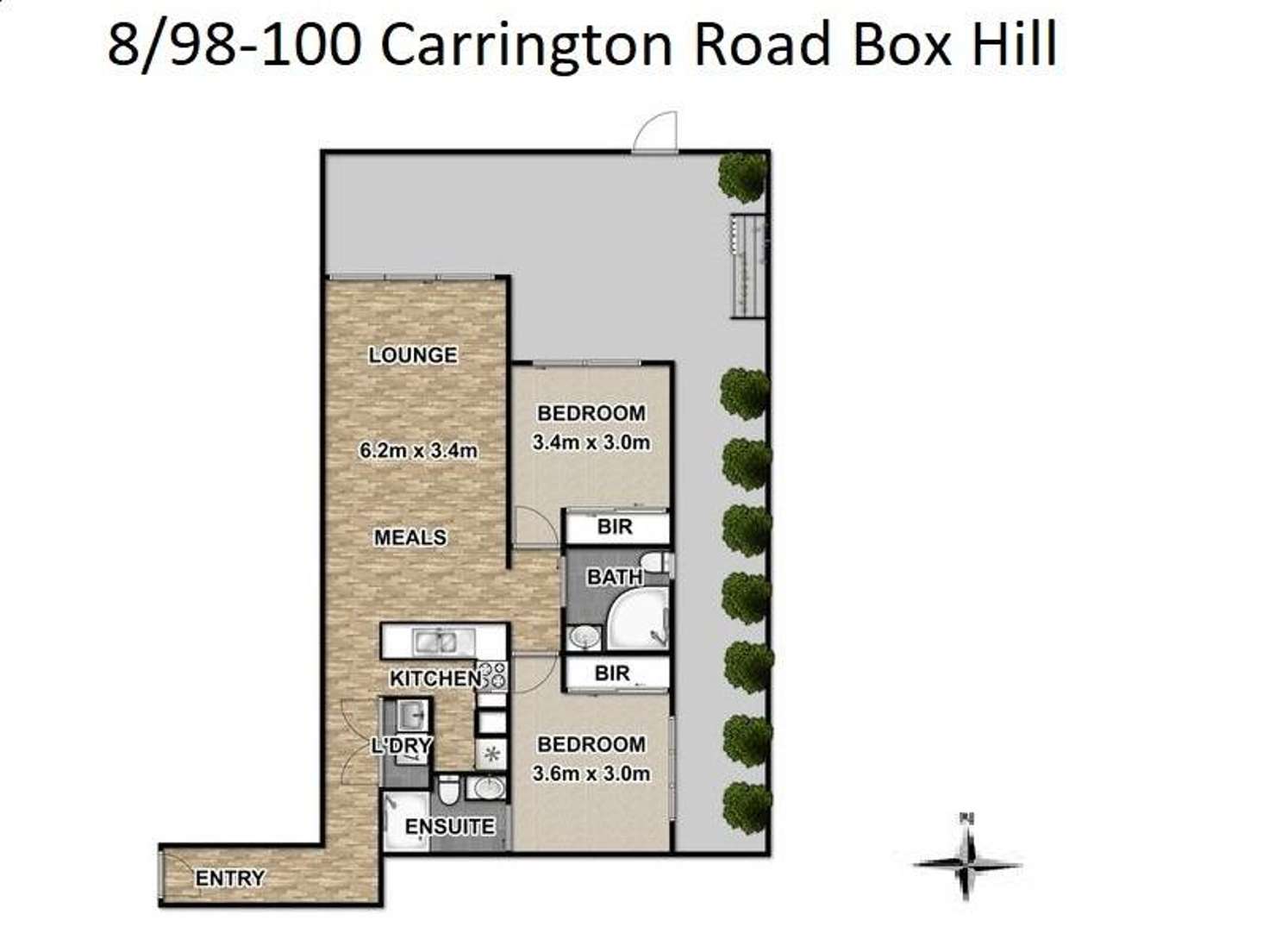 Floorplan of Homely apartment listing, 8/98-100 Carrington Road, Box Hill VIC 3128