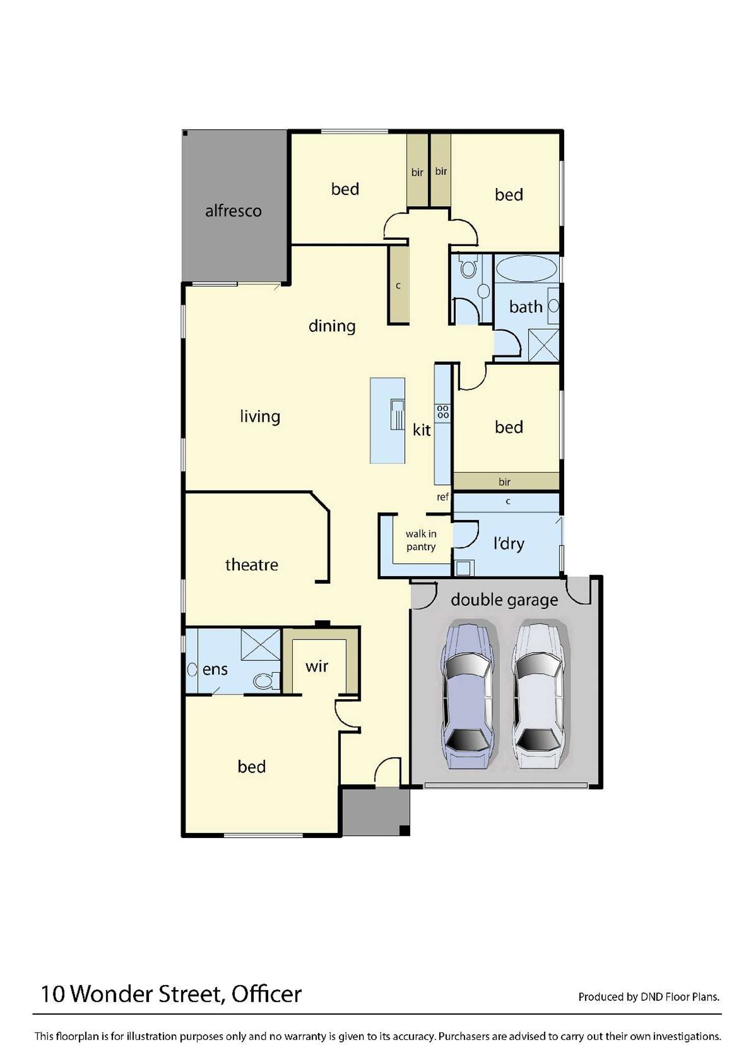 Floorplan of Homely house listing, 10 Wonder Street, Officer VIC 3809