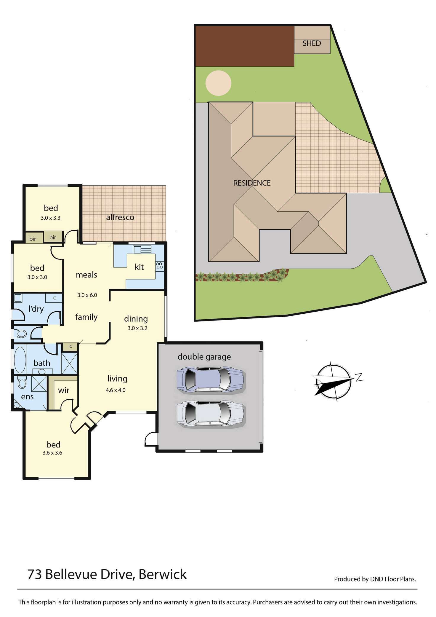 Floorplan of Homely house listing, 73 Bellevue Drive, Berwick VIC 3806