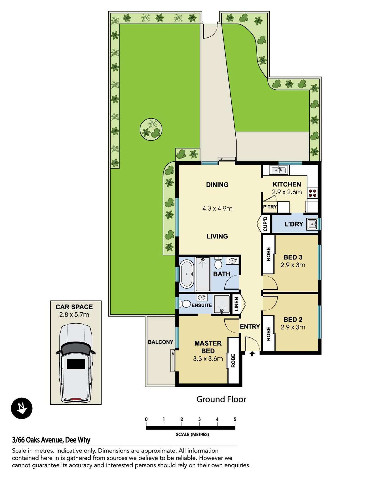 Floorplan of Homely apartment listing, 3/66 Oaks Avenue, Dee Why NSW 2099