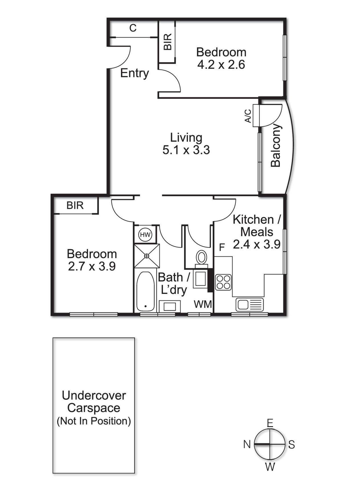 Floorplan of Homely apartment listing, 2/21 Martin Street, Thornbury VIC 3071