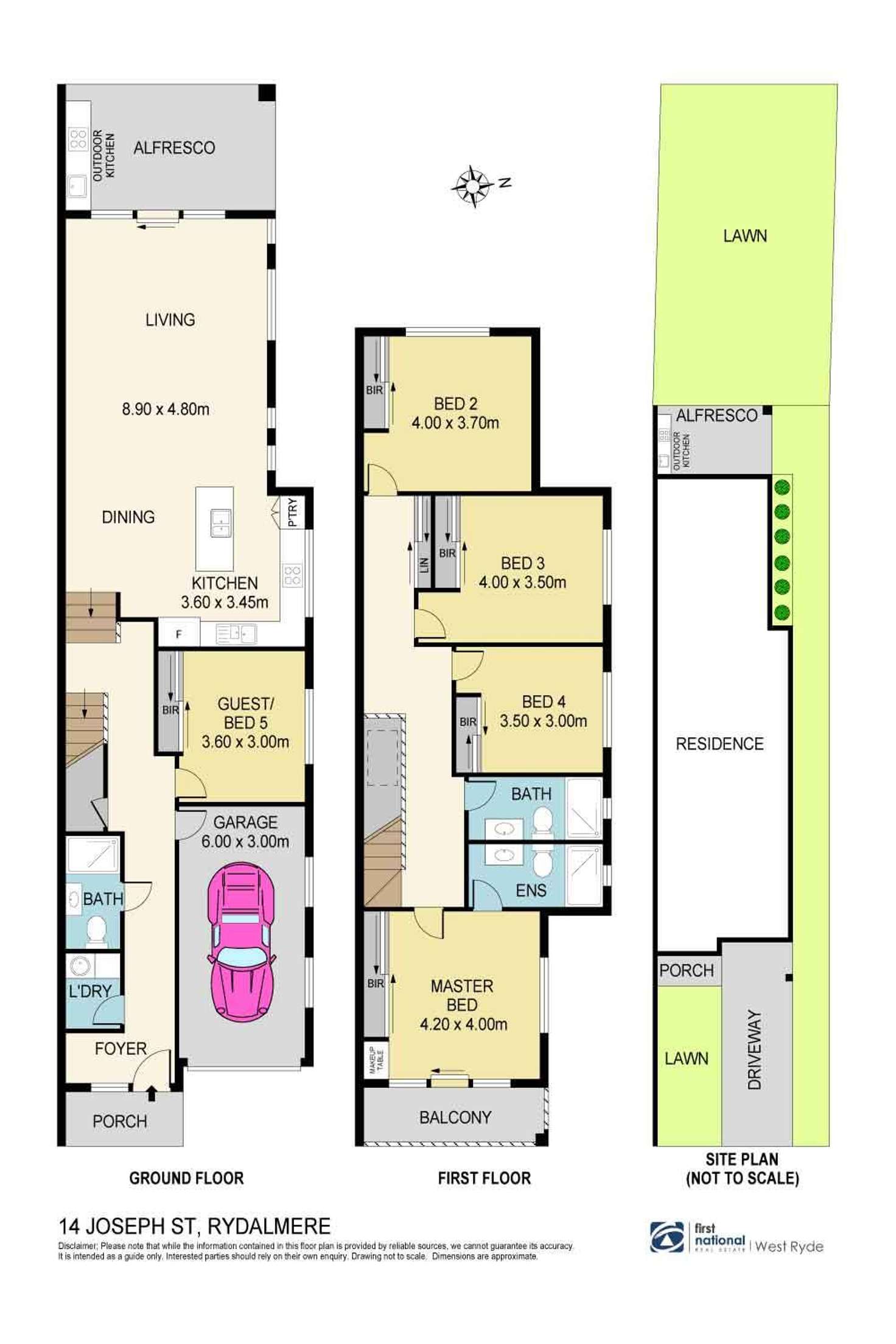 Floorplan of Homely semiDetached listing, 14A Joseph Street, Rydalmere NSW 2116