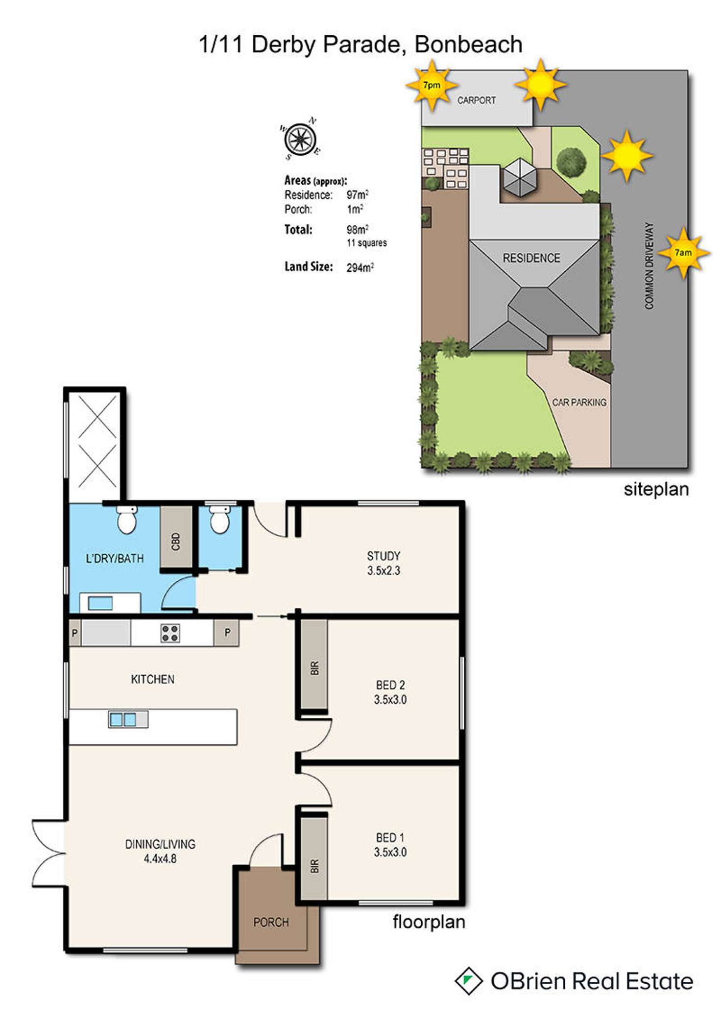 Floorplan of Homely house listing, 1/11 Derby Parade, Bonbeach VIC 3196