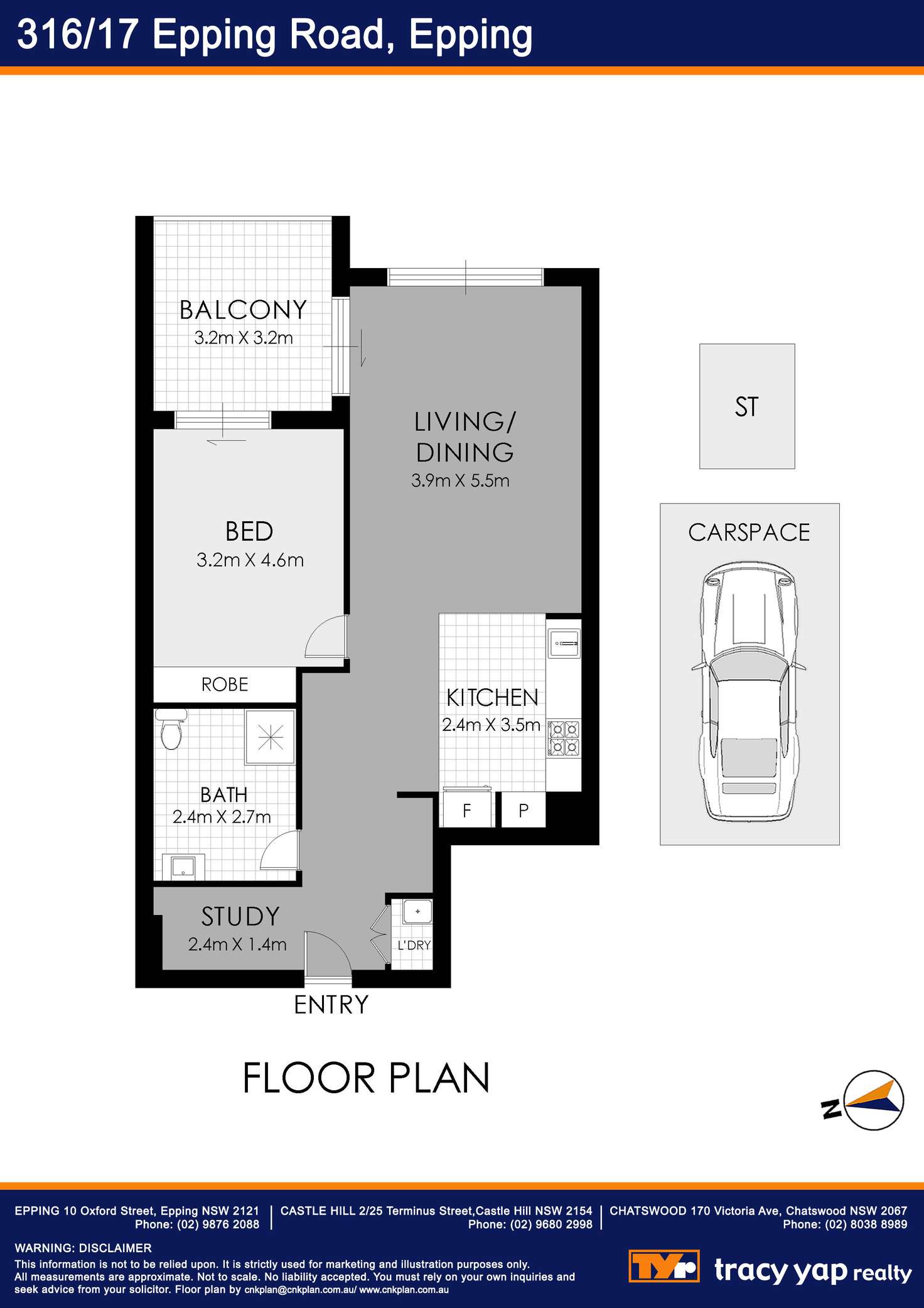 Floorplan of Homely apartment listing, 316/17 Epping Road, Epping NSW 2121
