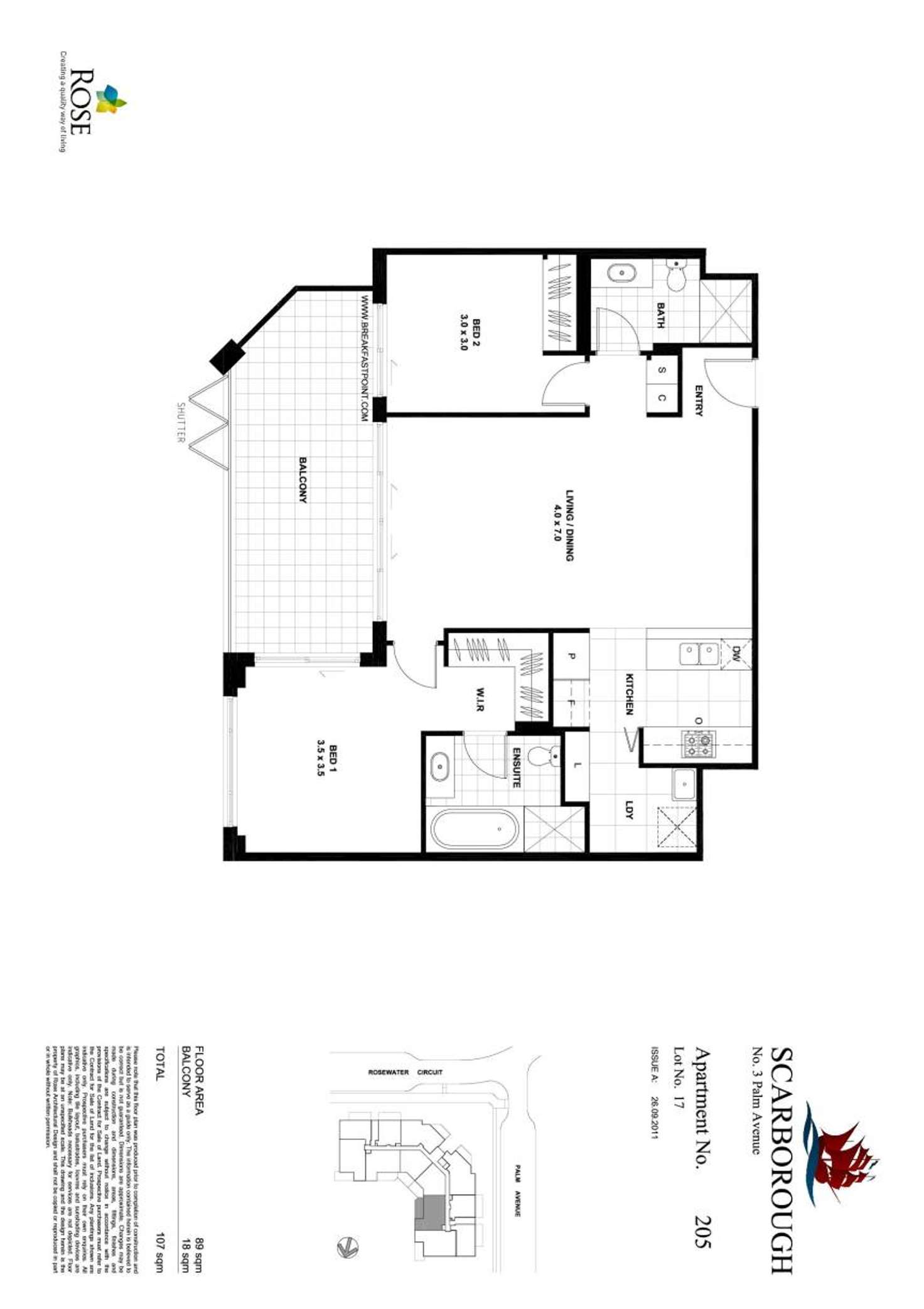 Floorplan of Homely apartment listing, 205/3 Palm Avenue, Breakfast Point NSW 2137