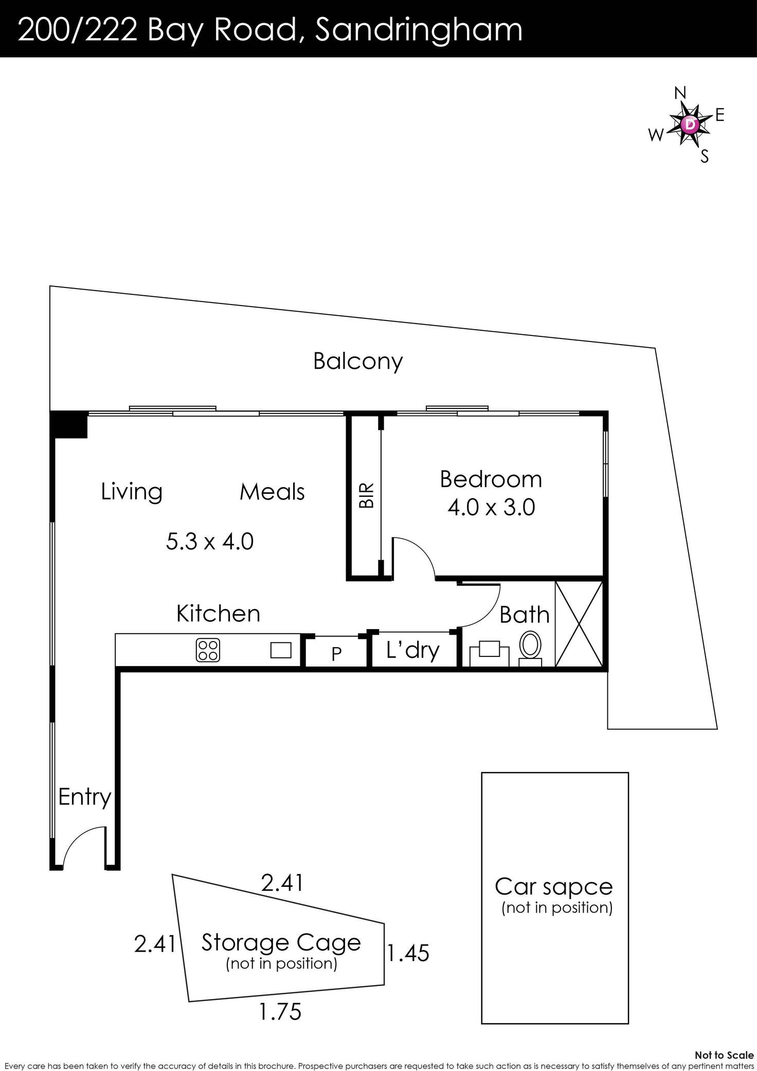 Floorplan of Homely unit listing, 200/222 Bay Road, Sandringham VIC 3191