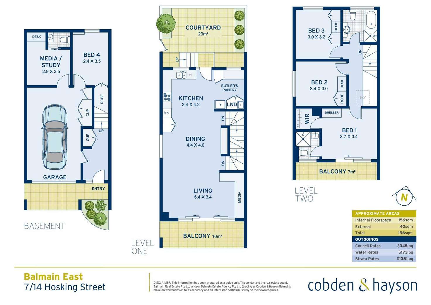 Floorplan of Homely house listing, 7/14 Hosking Street, Balmain East NSW 2041