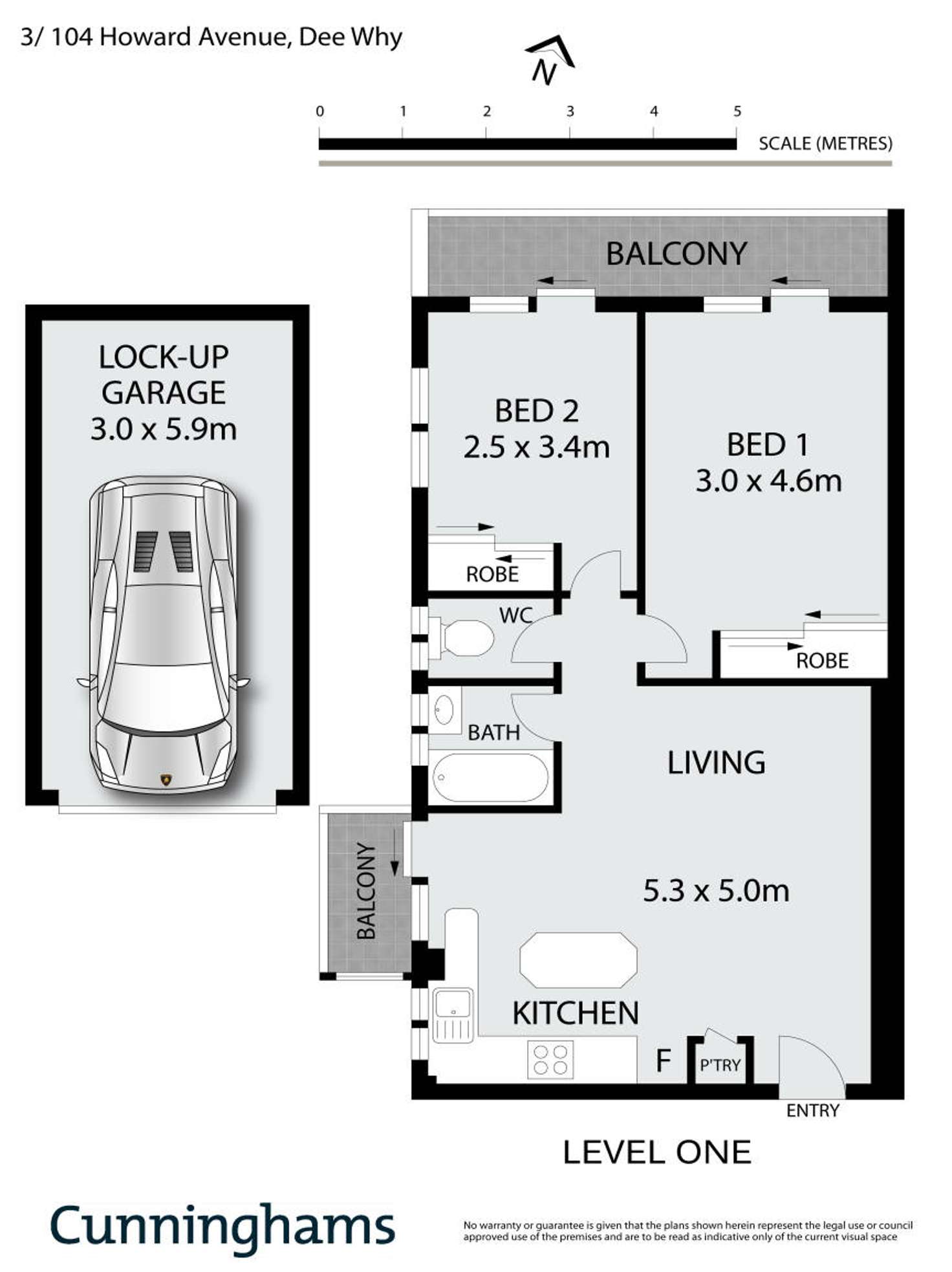 Floorplan of Homely apartment listing, 3/104 Howard Avenue, Dee Why NSW 2099