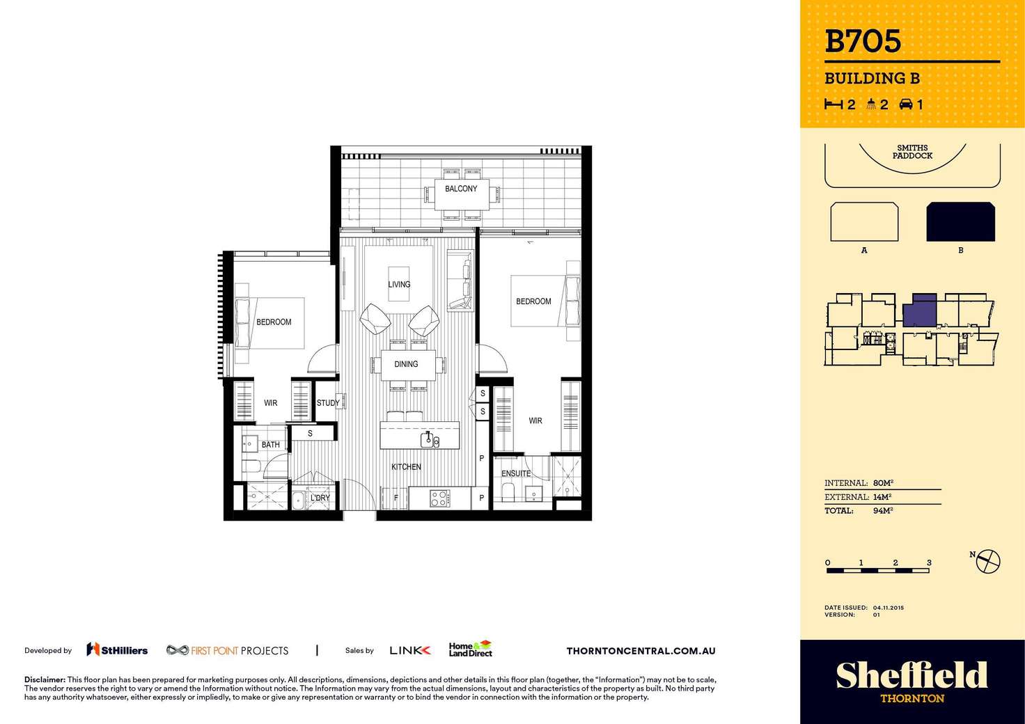 Floorplan of Homely apartment listing, 705/10 Aviators Way, Penrith NSW 2750