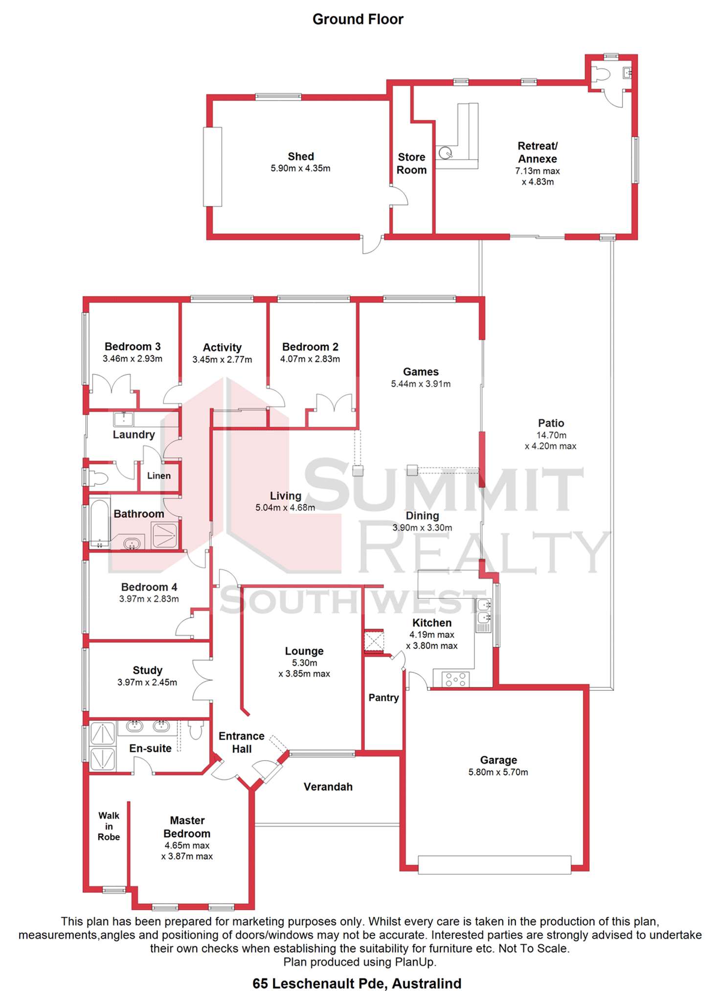 Floorplan of Homely house listing, 65 Leschenault Parade, Australind WA 6233