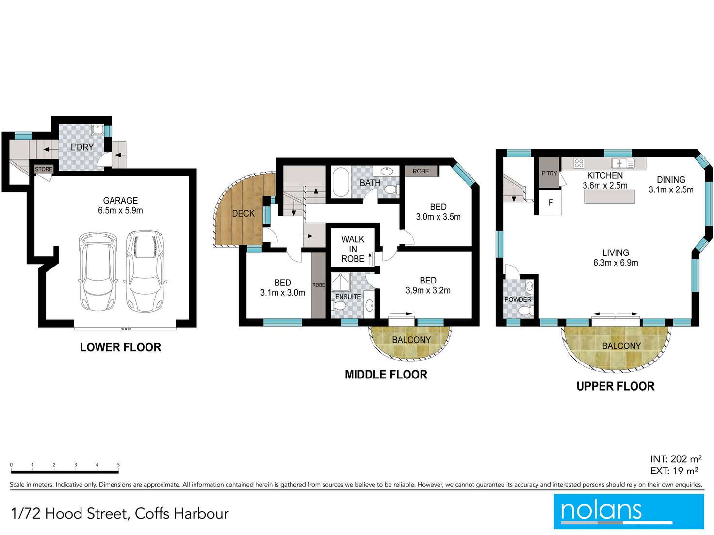 Floorplan of Homely townhouse listing, 1/72 Hood Street, Coffs Harbour NSW 2450