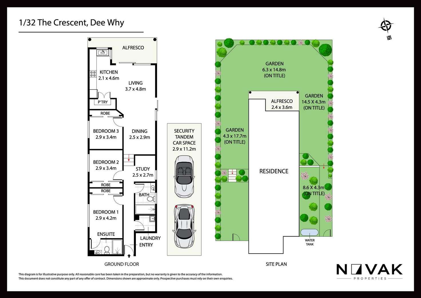 Floorplan of Homely apartment listing, 1/32 The Crescent, Dee Why NSW 2099