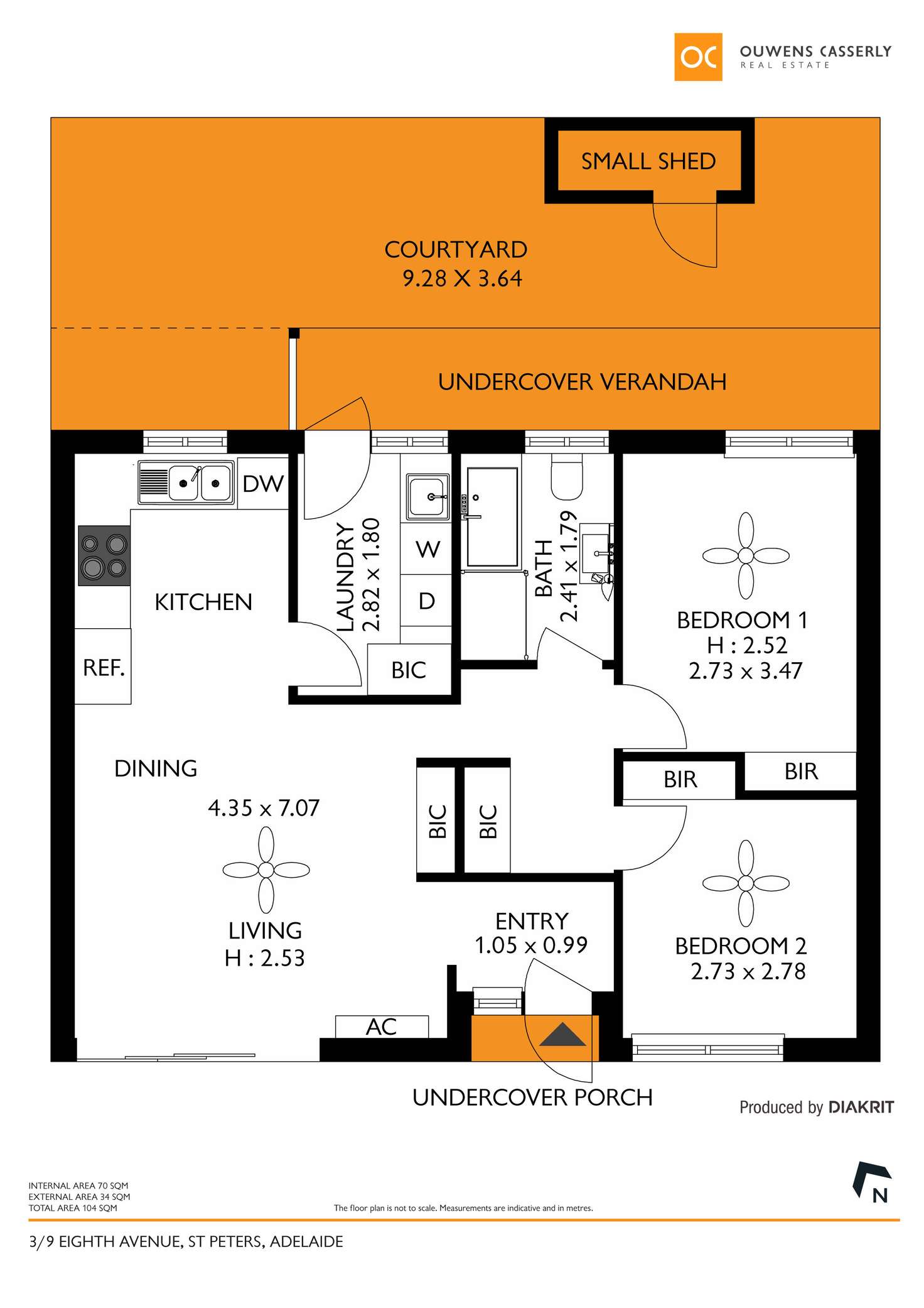 Floorplan of Homely unit listing, 3/9 Eighth Avenue, St Peters SA 5069