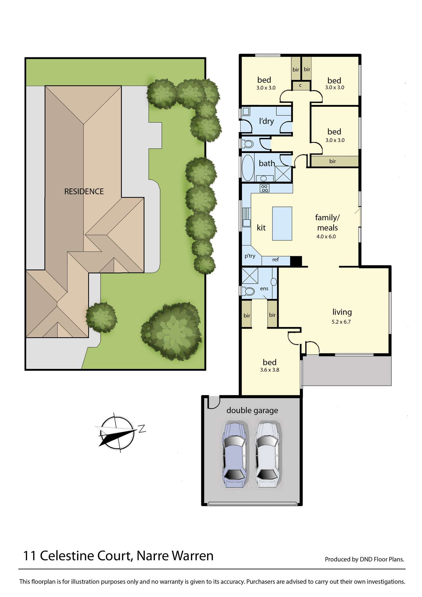 Floorplan of Homely house listing, 11 Celestine Court, Narre Warren VIC 3805