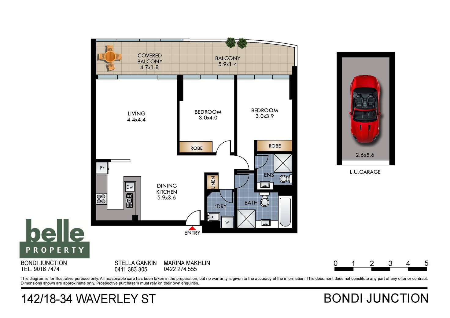 Floorplan of Homely apartment listing, 142/18-34 Waverley Street, Bondi Junction NSW 2022