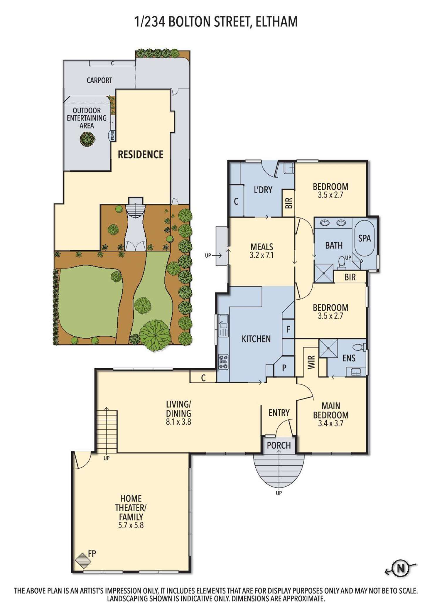 Floorplan of Homely unit listing, 1/234 Bolton Street, Eltham VIC 3095