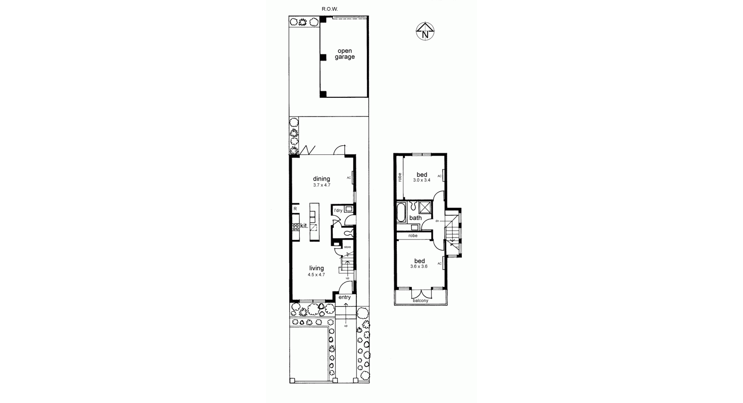 Floorplan of Homely townhouse listing, 265B Mansfield Street, Thornbury VIC 3071