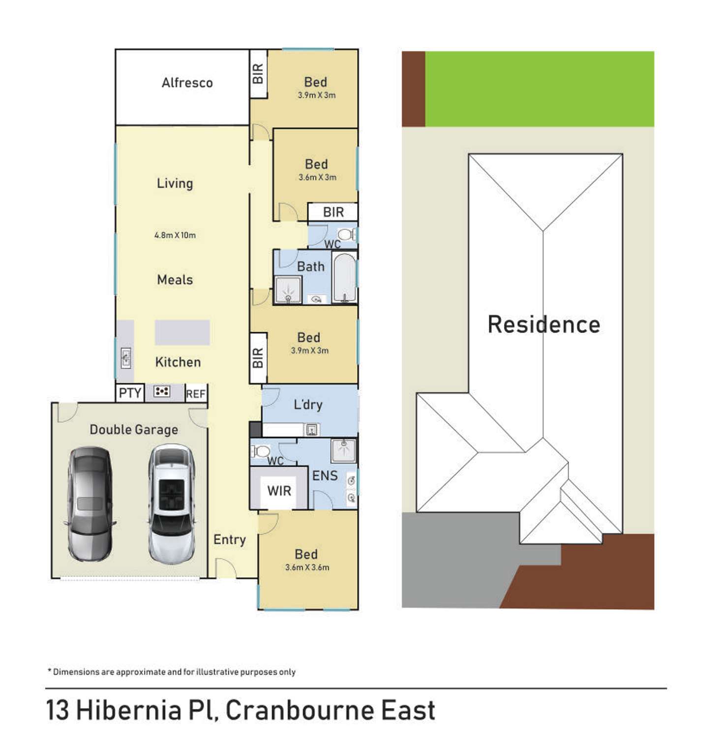 Floorplan of Homely house listing, 13 Hibernia Place, Cranbourne East VIC 3977