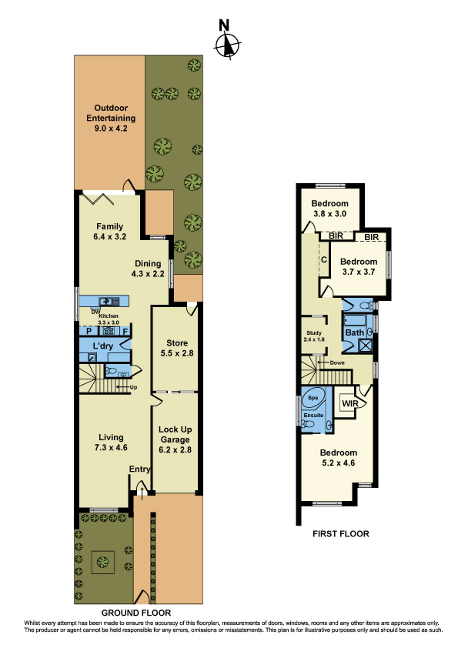 Floorplan of Homely townhouse listing, 210 Fogarty Avenue, Yarraville VIC 3013