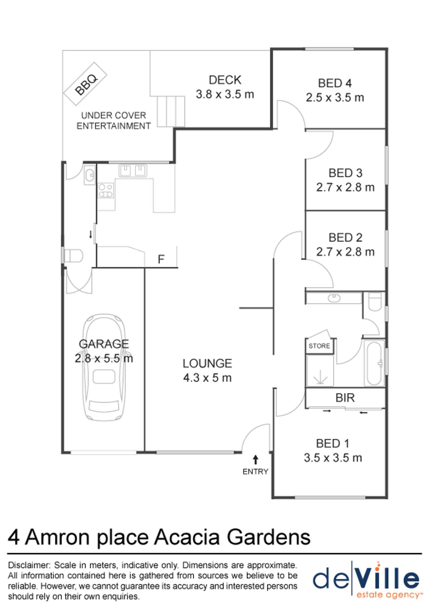 Floorplan of Homely house listing, 4 Amron Place, Acacia Gardens NSW 2763