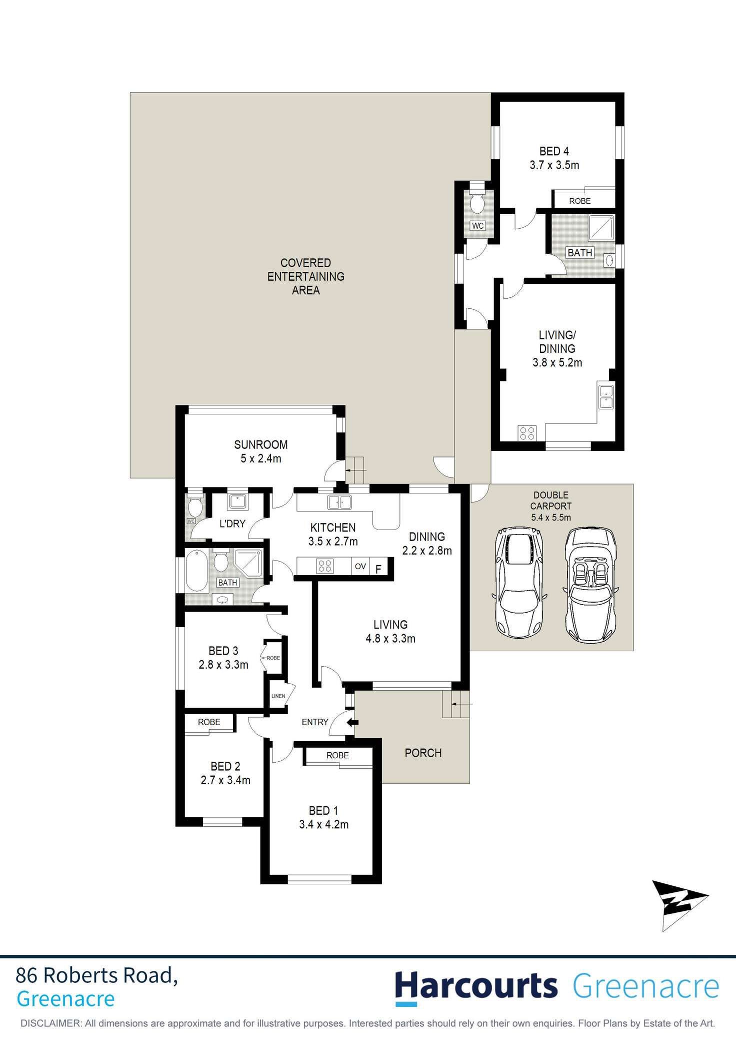 Floorplan of Homely house listing, 86 Roberts Road, Greenacre NSW 2190