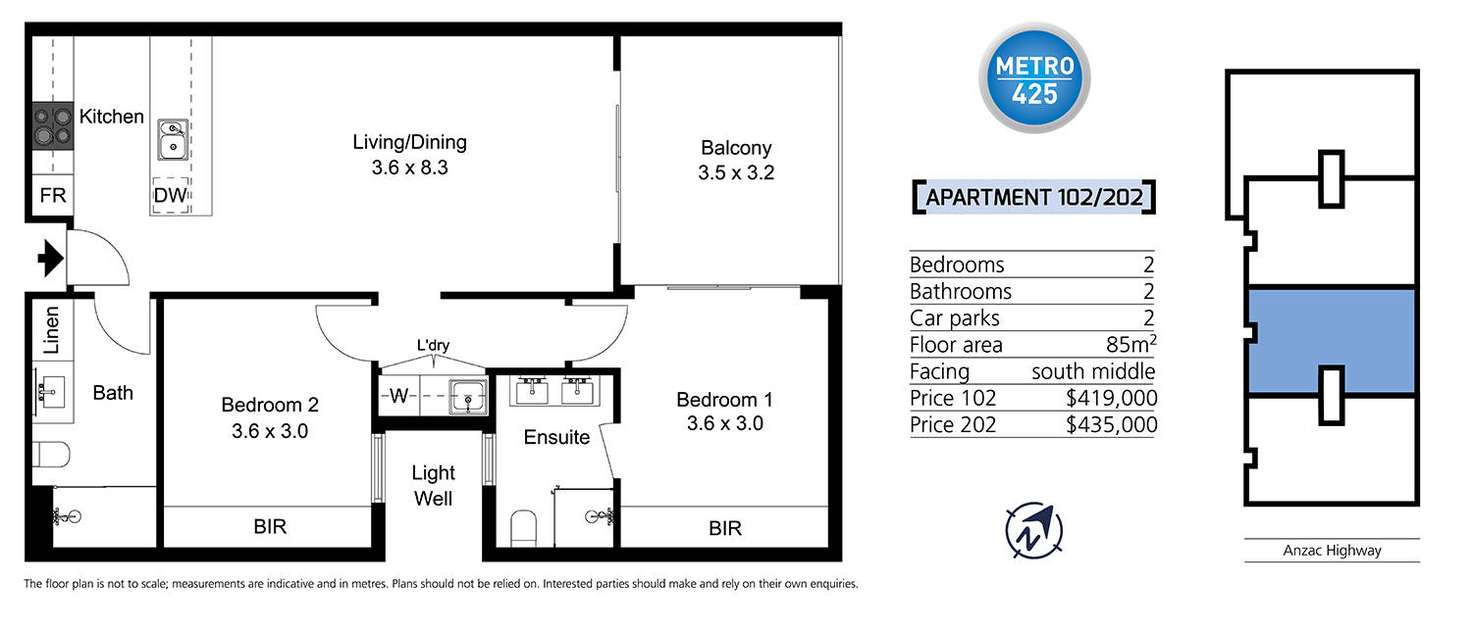 Floorplan of Homely apartment listing, Level 2/202/425 Anzac Highway, Camden Park SA 5038