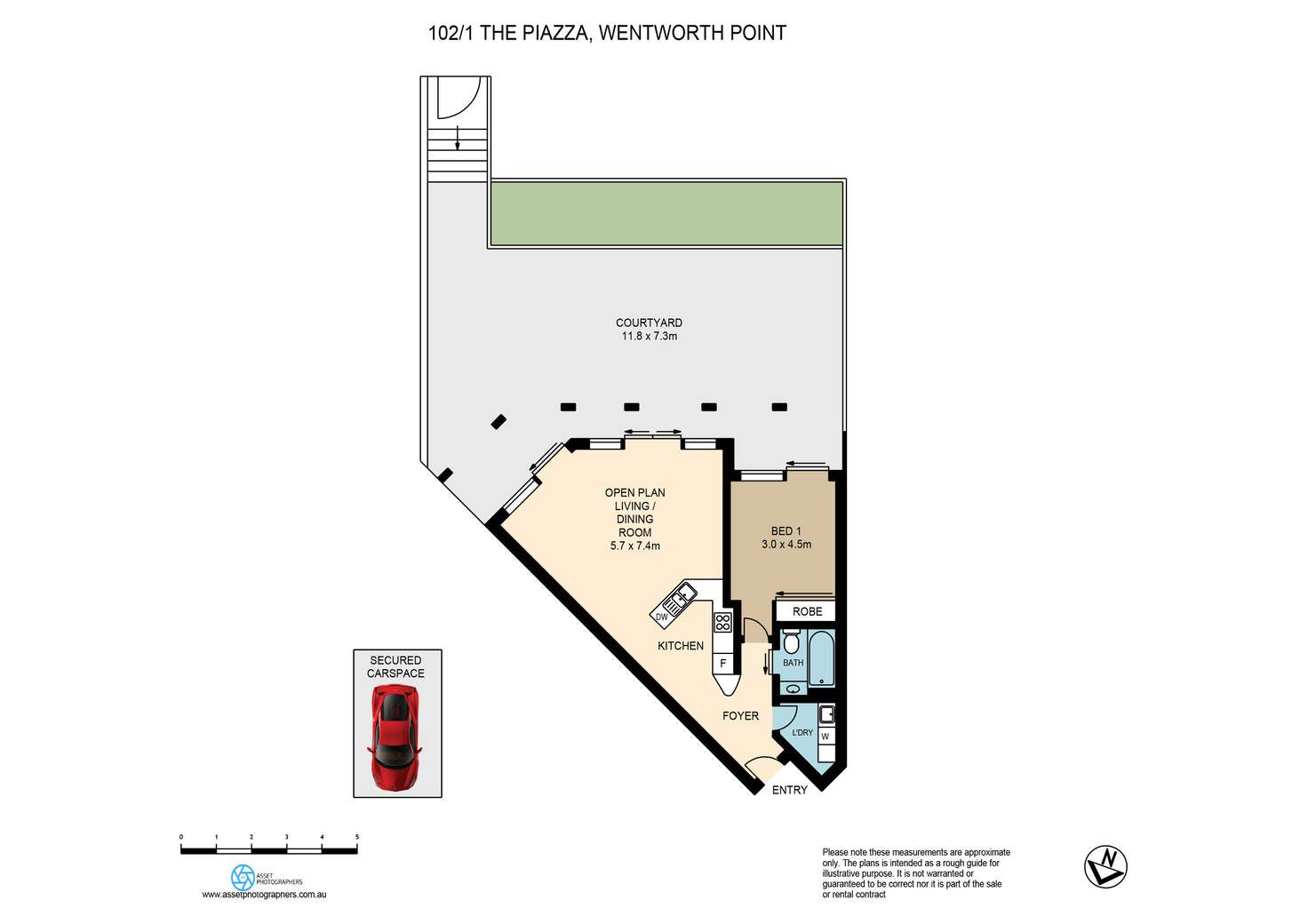 Floorplan of Homely apartment listing, 102/1 The Piazza, Wentworth Point NSW 2127