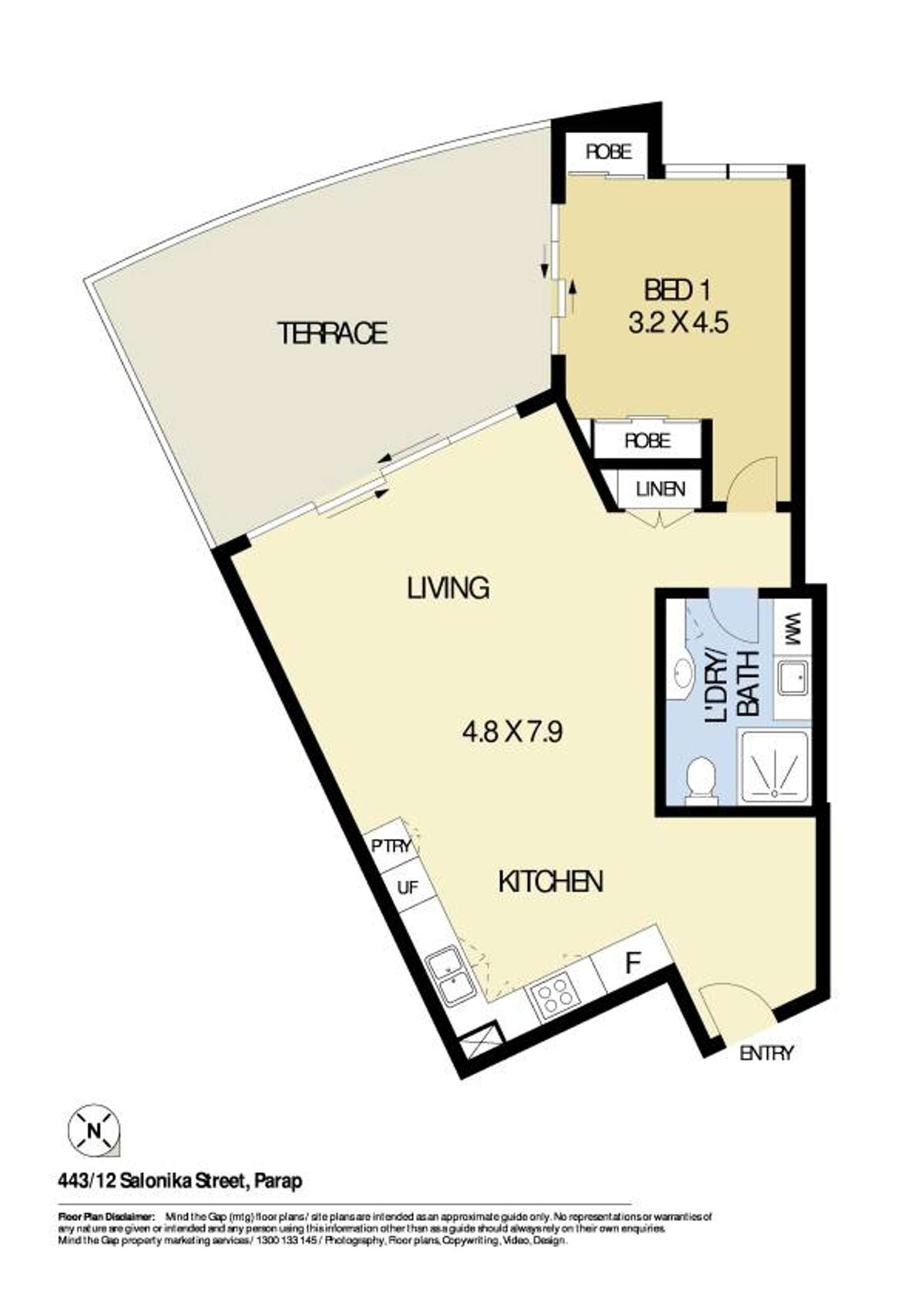 Floorplan of Homely unit listing, 443/12 Salonika Street, Parap NT 820
