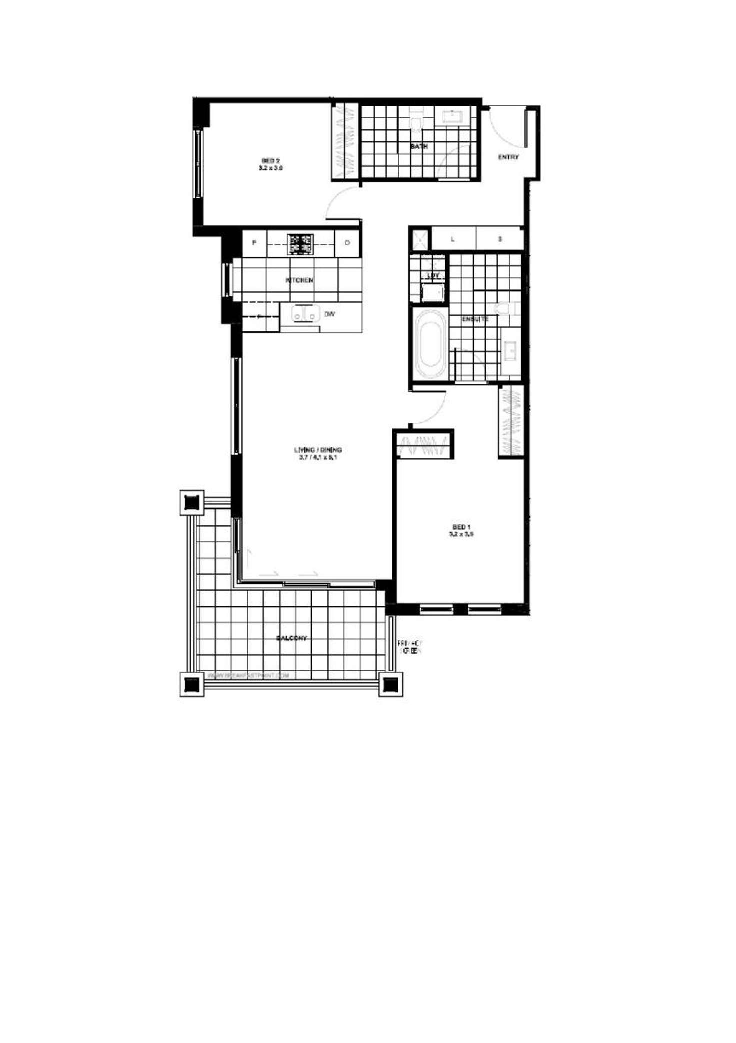 Floorplan of Homely apartment listing, 422/2 Palm Avenue, Breakfast Point NSW 2137