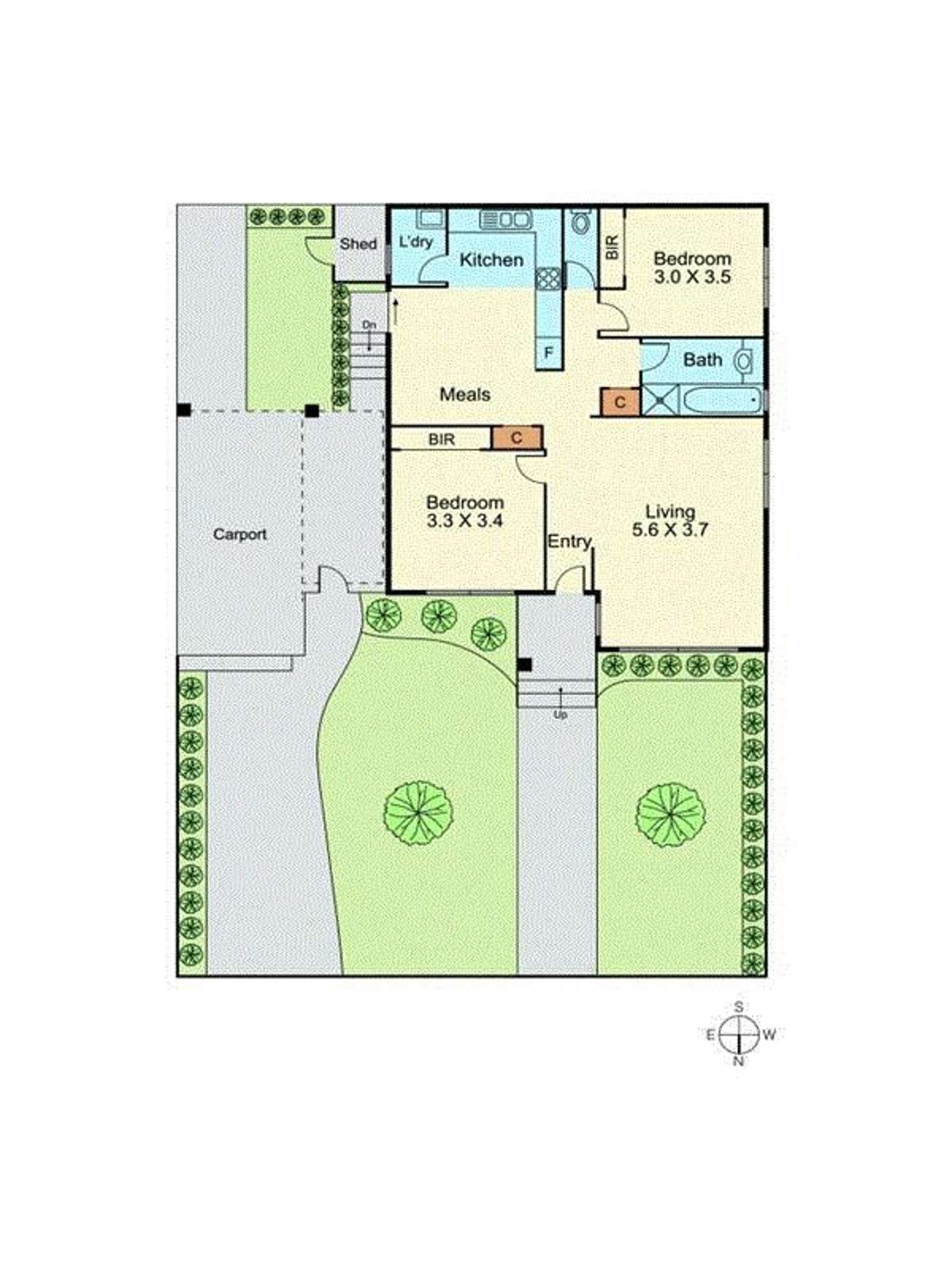 Floorplan of Homely unit listing, 1/39 Chaleyer Street, Reservoir VIC 3073