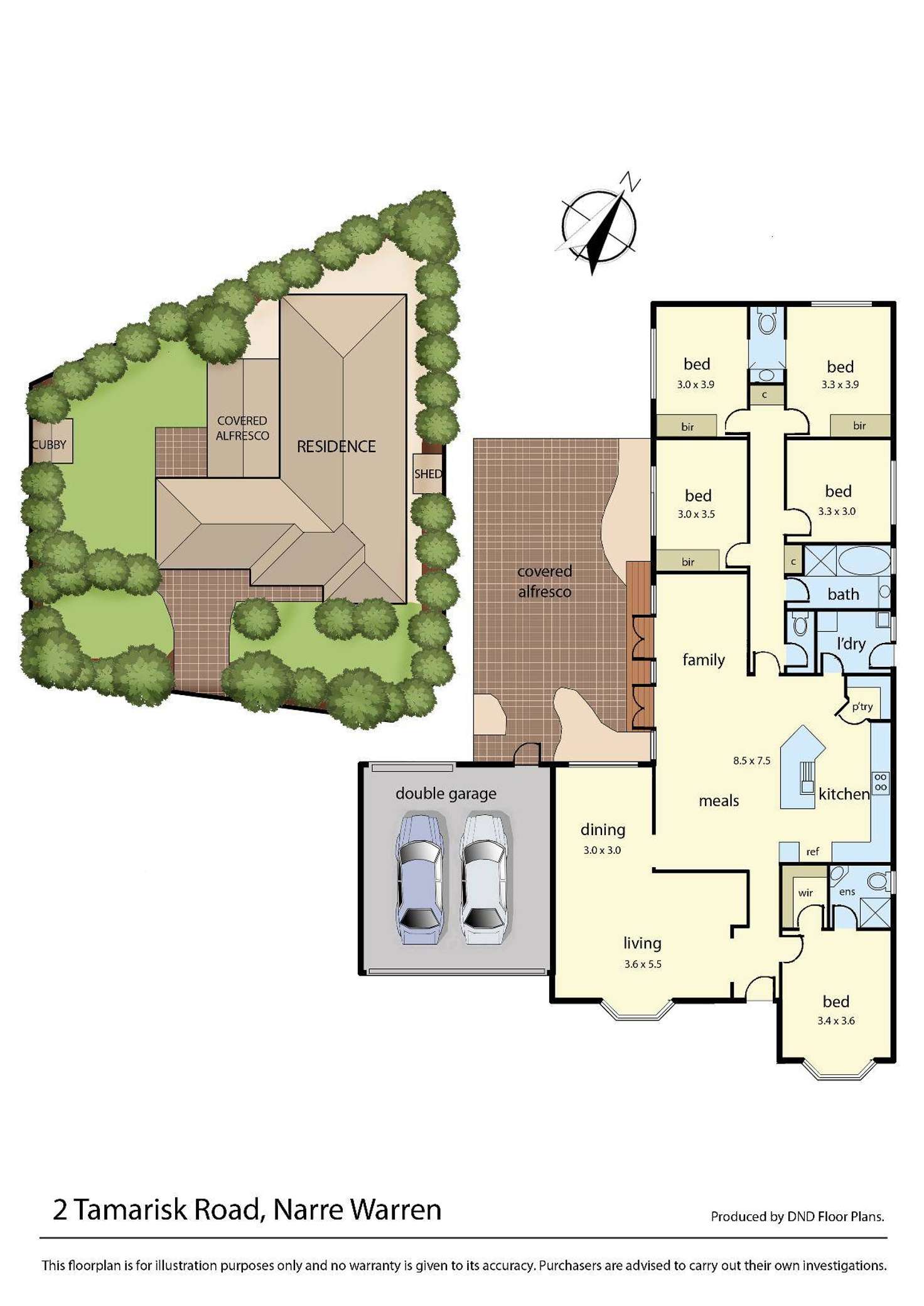 Floorplan of Homely house listing, 2 Tamarisk Road, Narre Warren VIC 3805