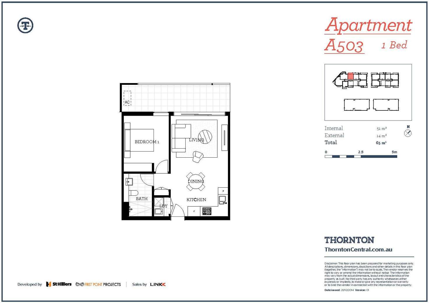 Floorplan of Homely apartment listing, 503/101A Lord Sheffield Circuit, Penrith NSW 2750